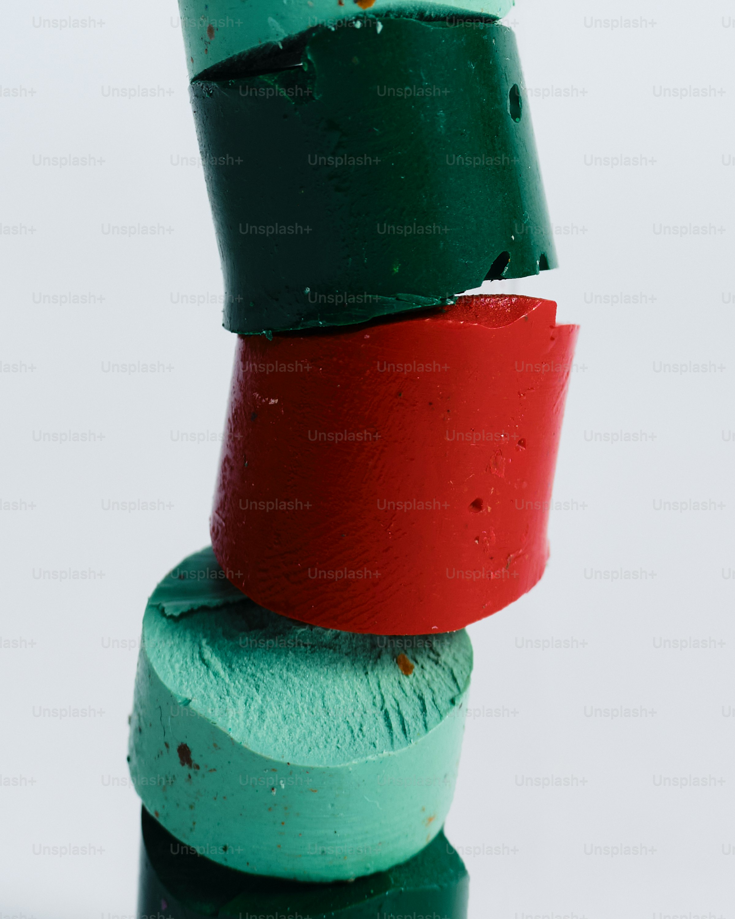 a stack of toilet paper sitting on top of a table