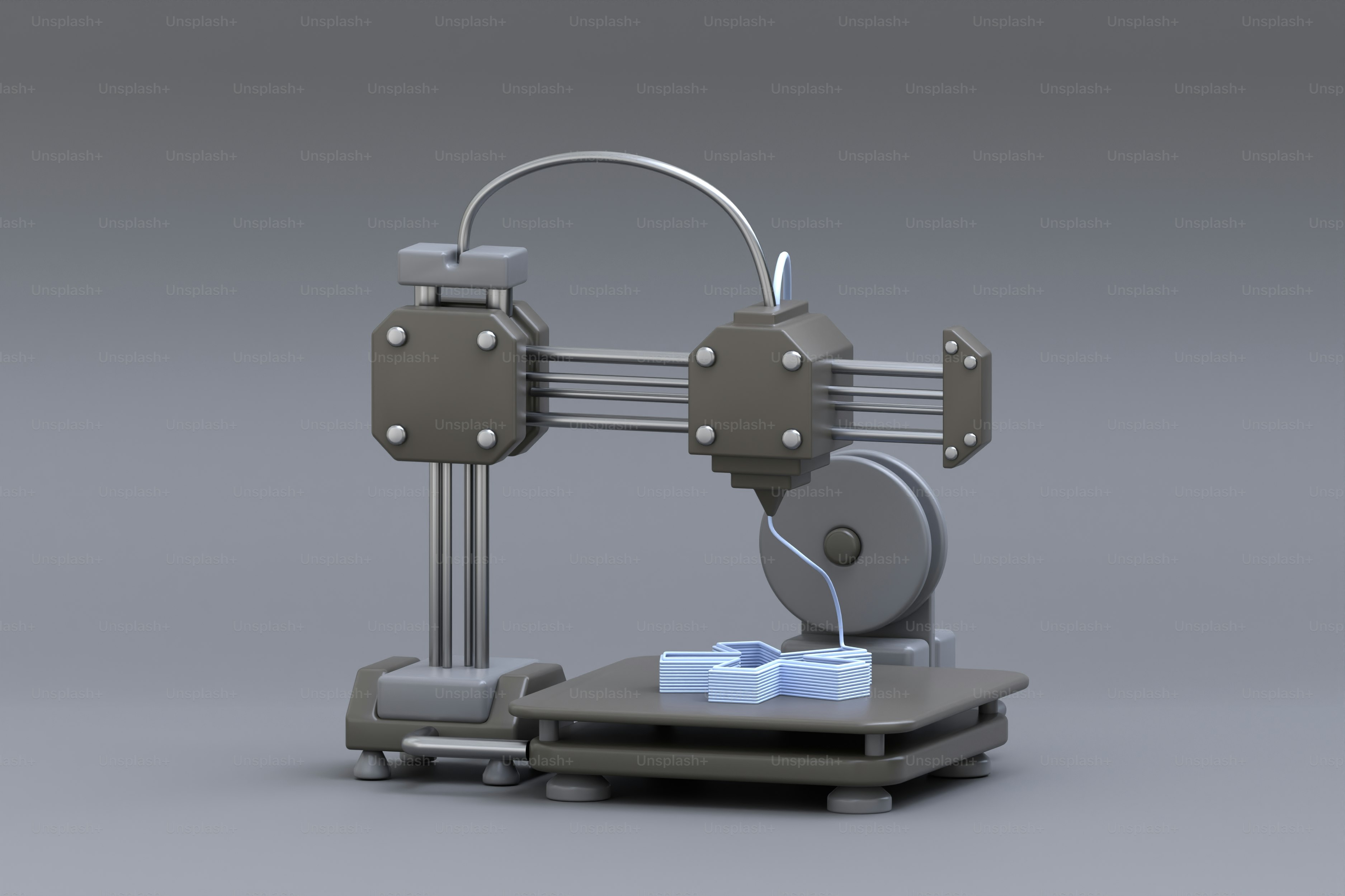 3D Printing Machine. 3D Render.