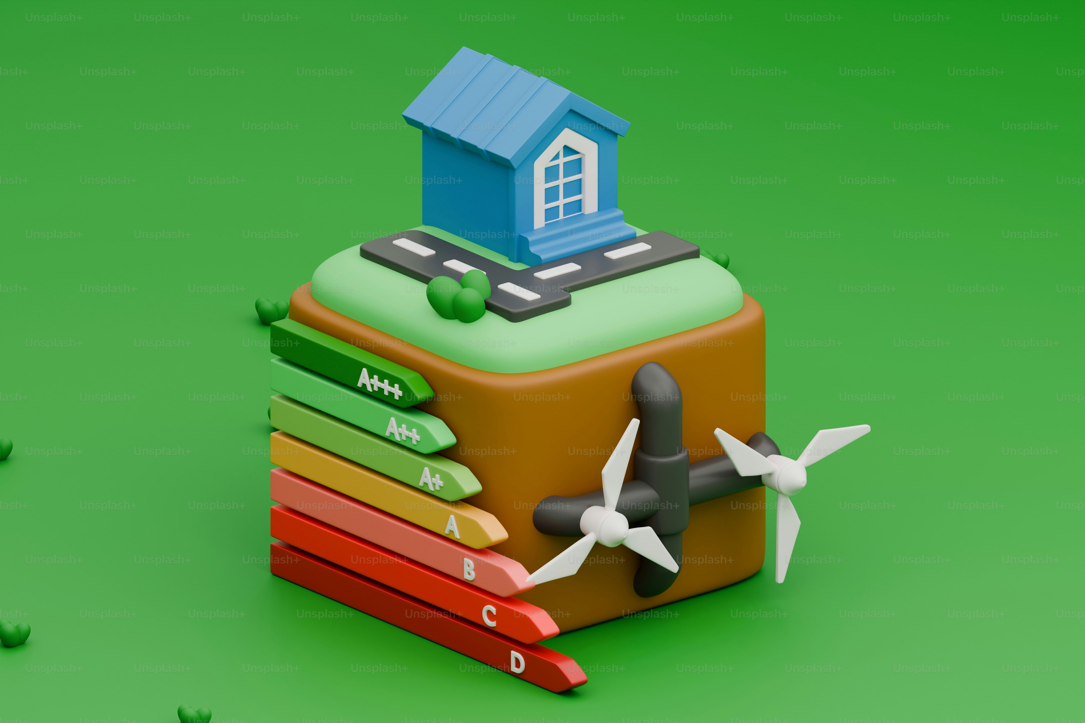 a piece of luggage with a house on top of it