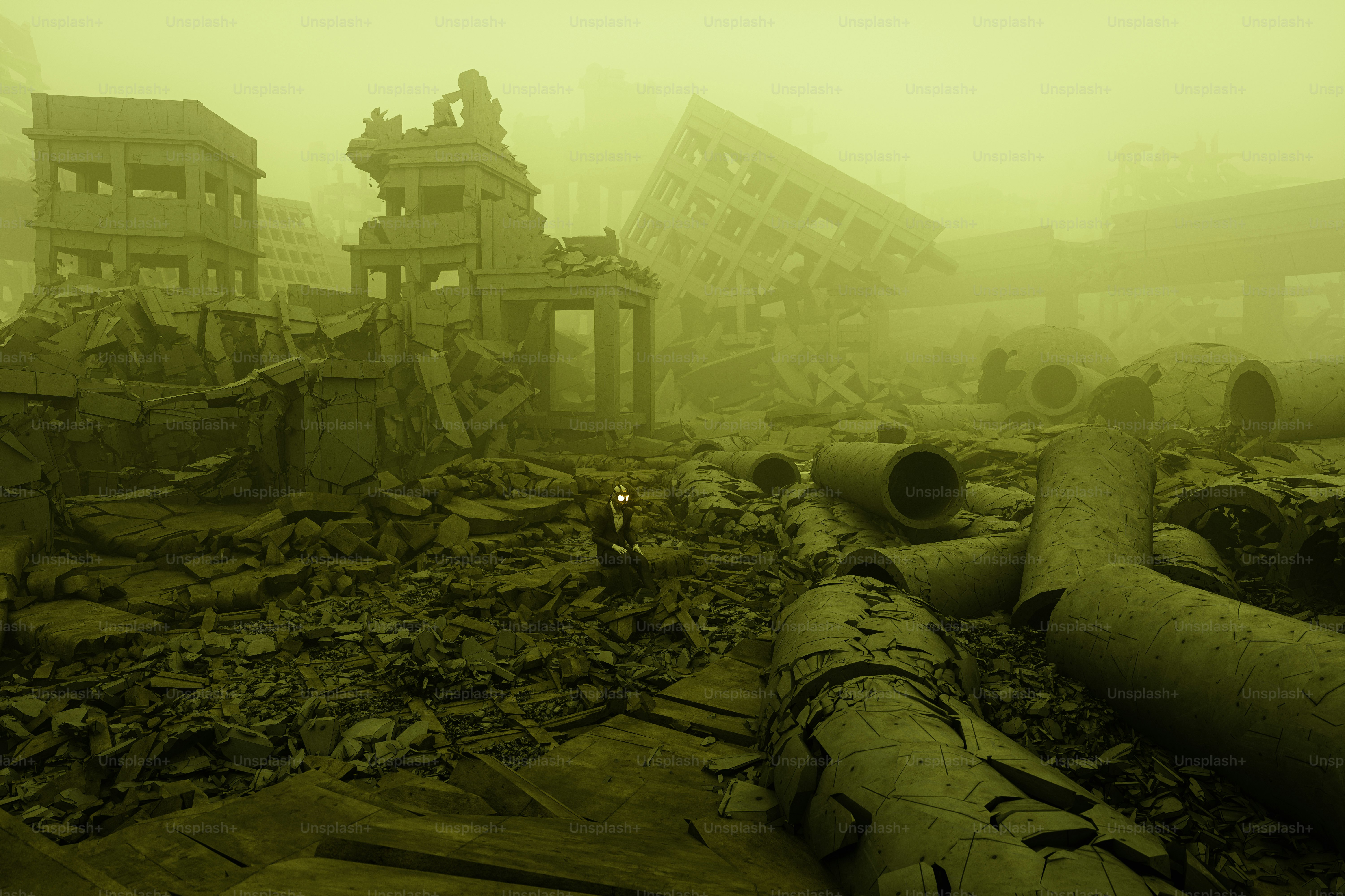 a bunch of pipes that are in the dirt