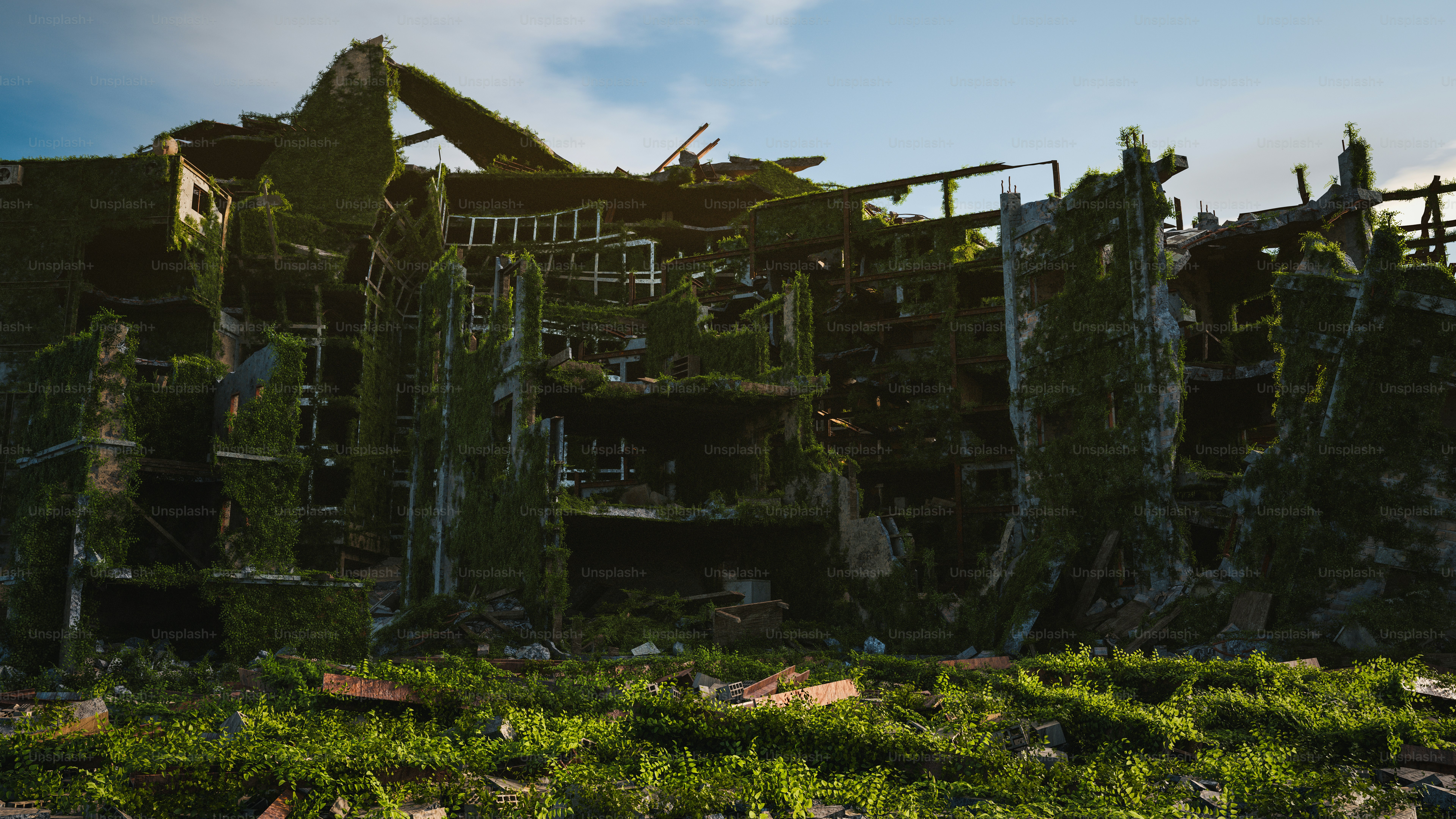 A very tall building in the middle of a city photo – 3d render Image on ...
