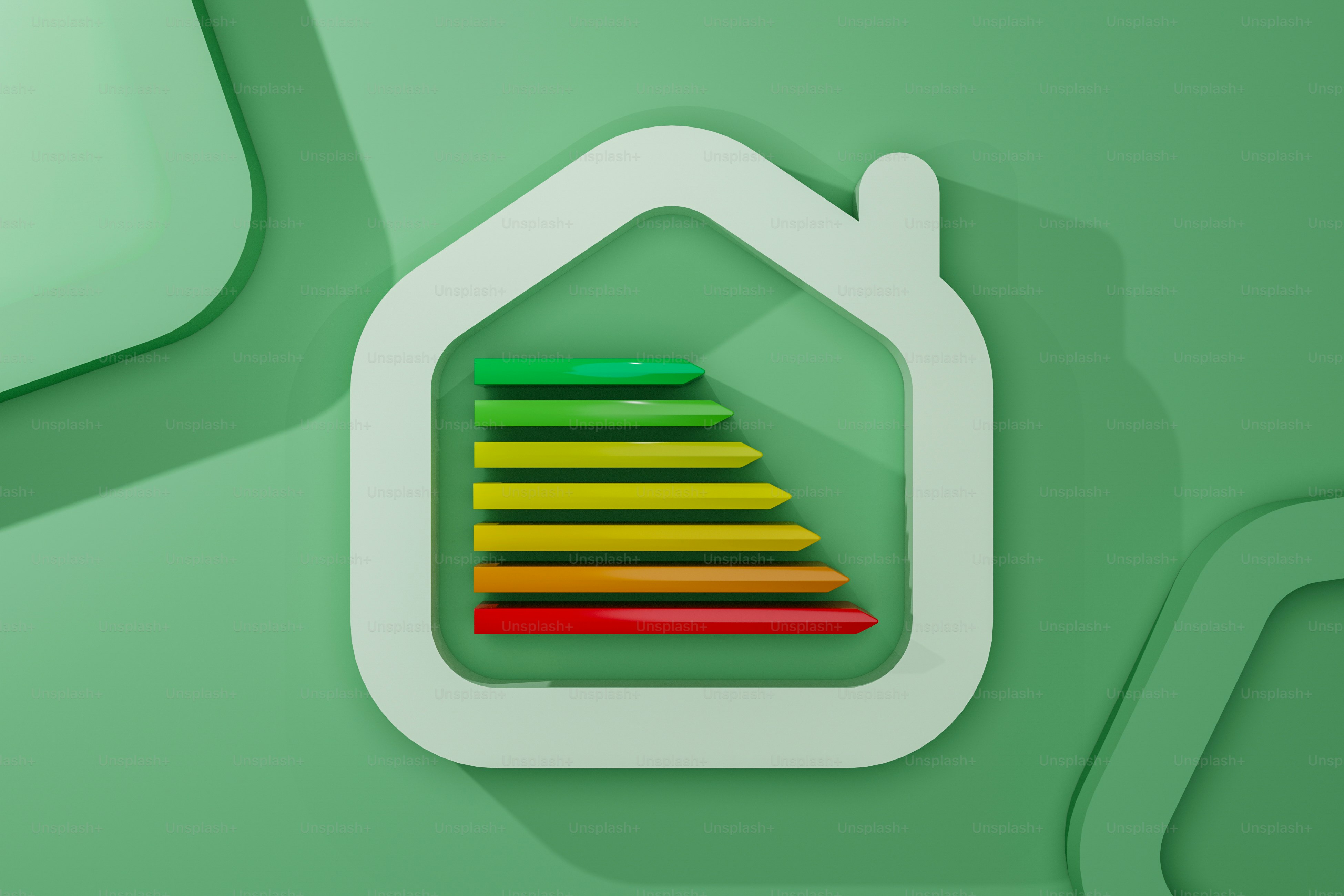 a house made out of colored pencils on a green background
