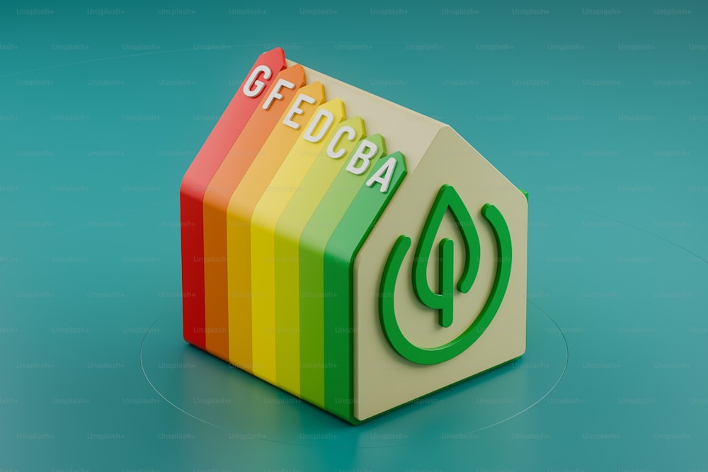 a 3d rendering of a rainbow - colored block with the word efccbba