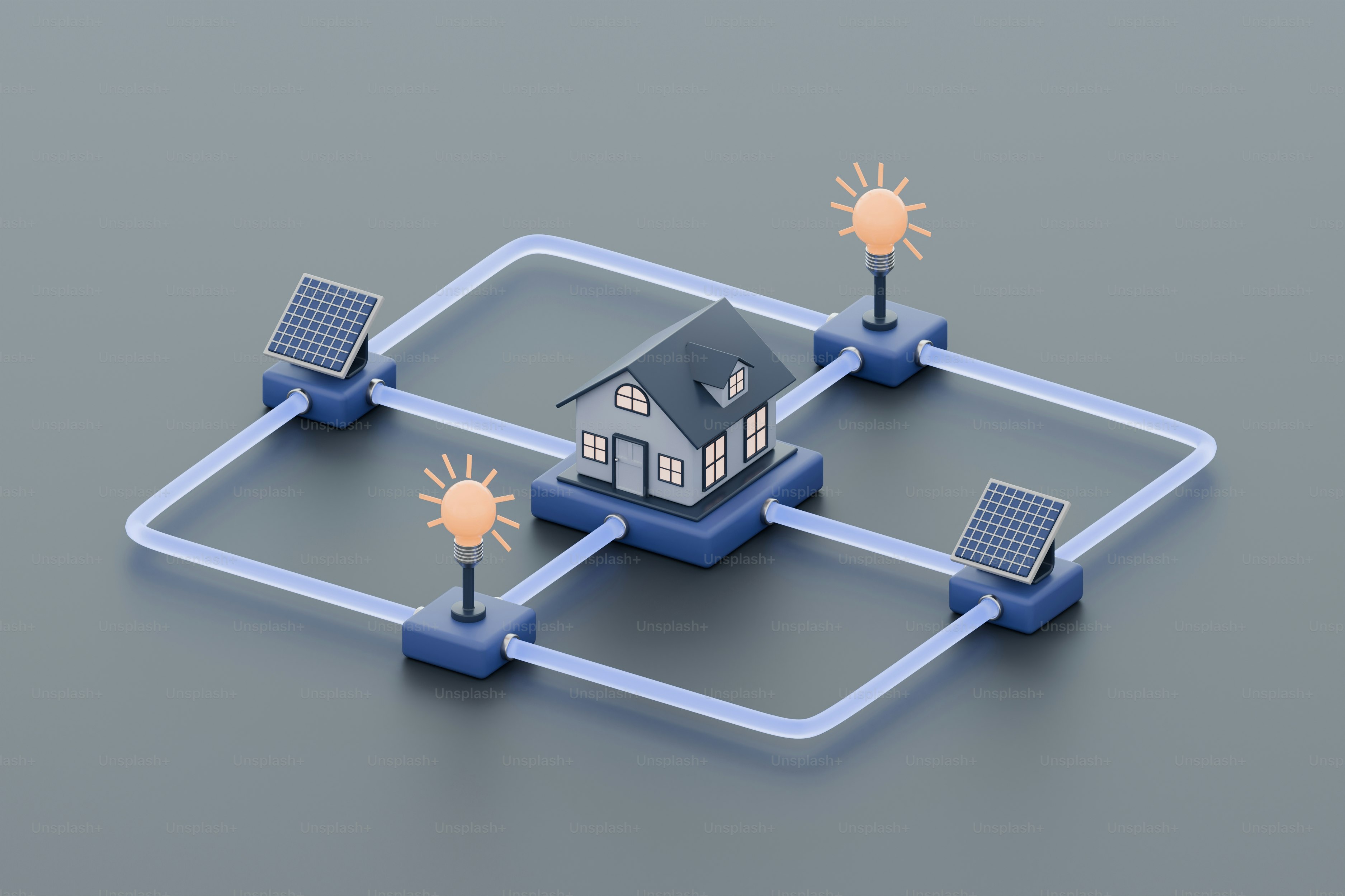 a house with solar panels on top of it