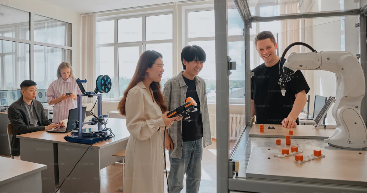 People Skin Microscope A group of people standing around a microscope photo – 3d printer Image ...