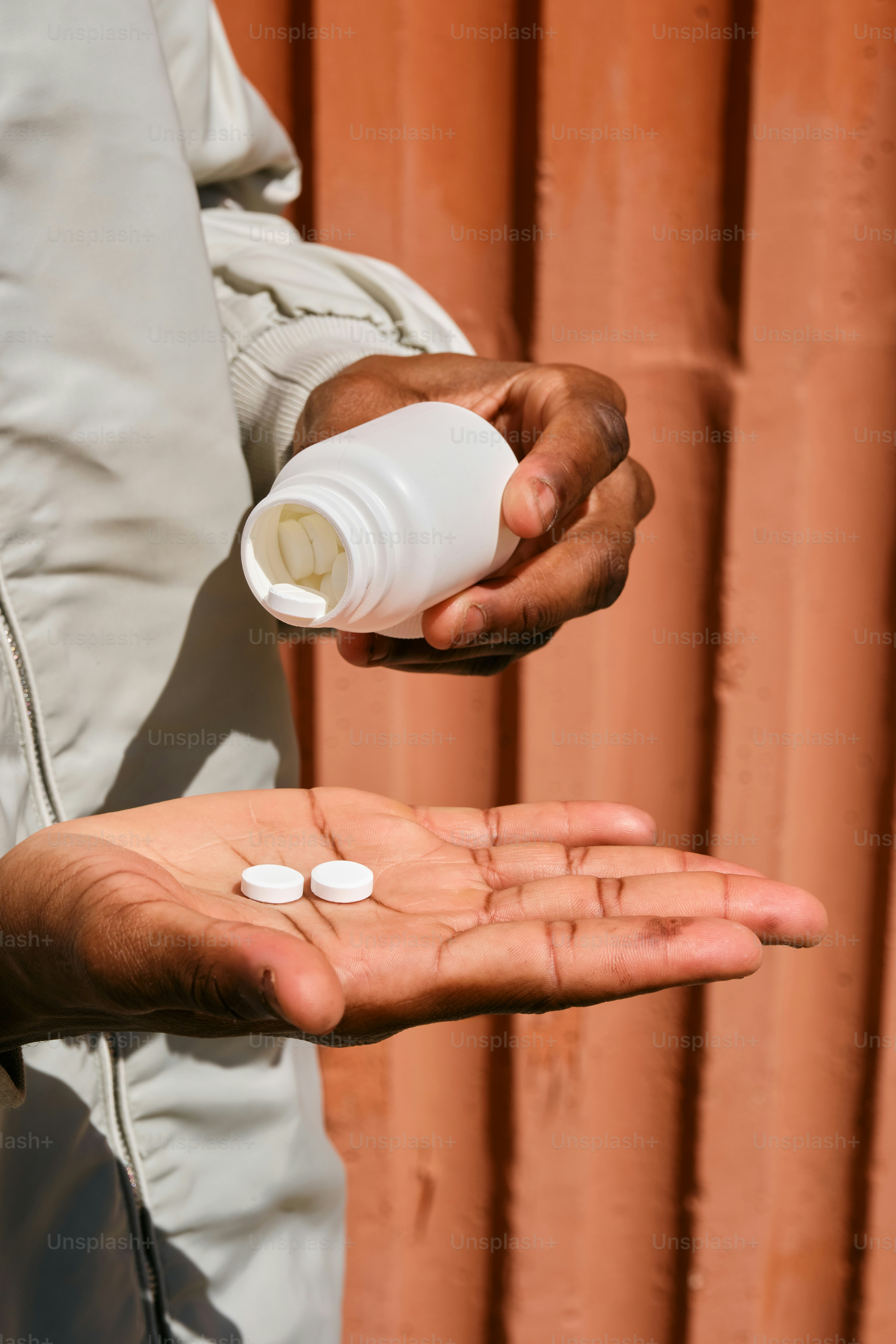 a man with anti-allergy pills