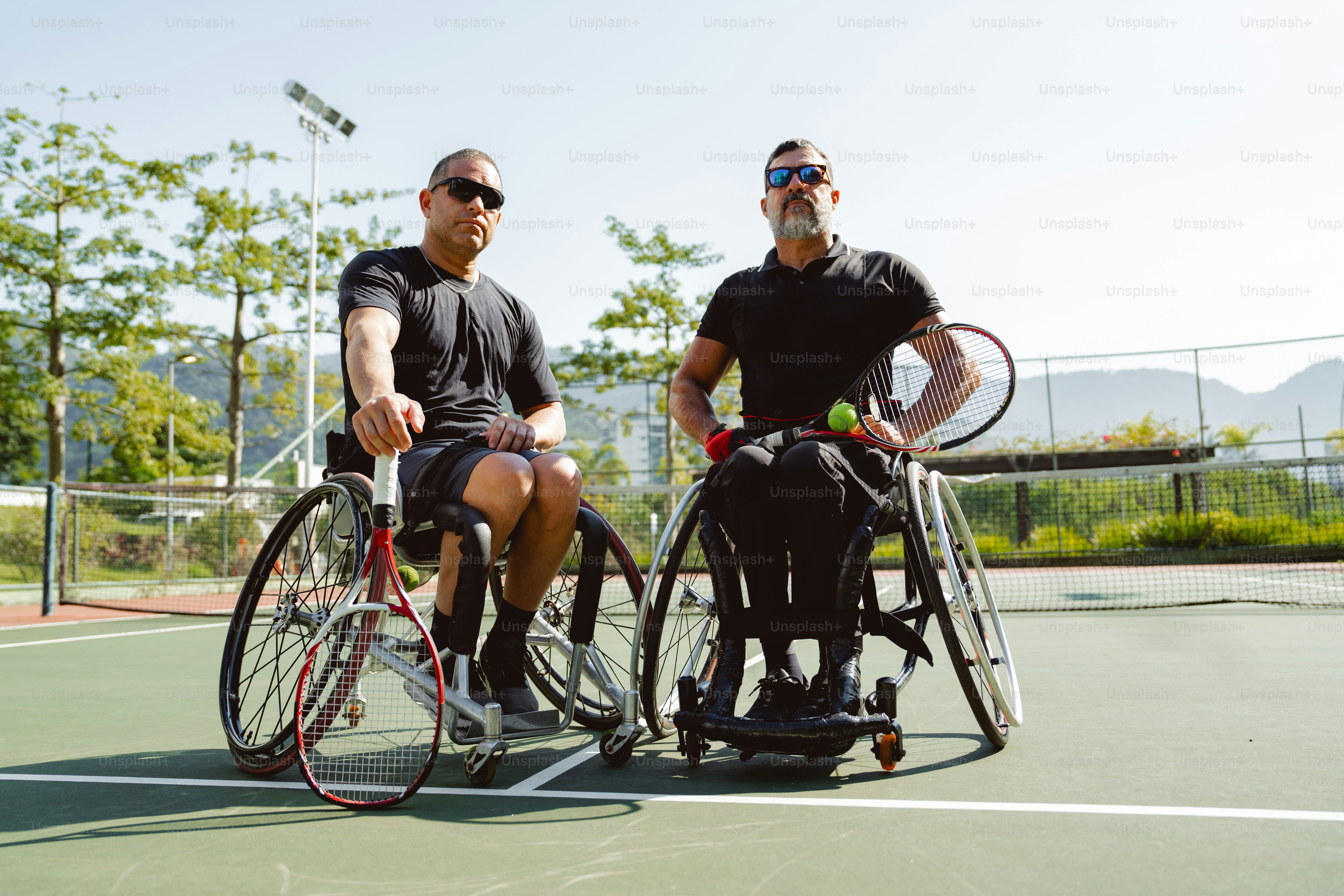 two disabled people