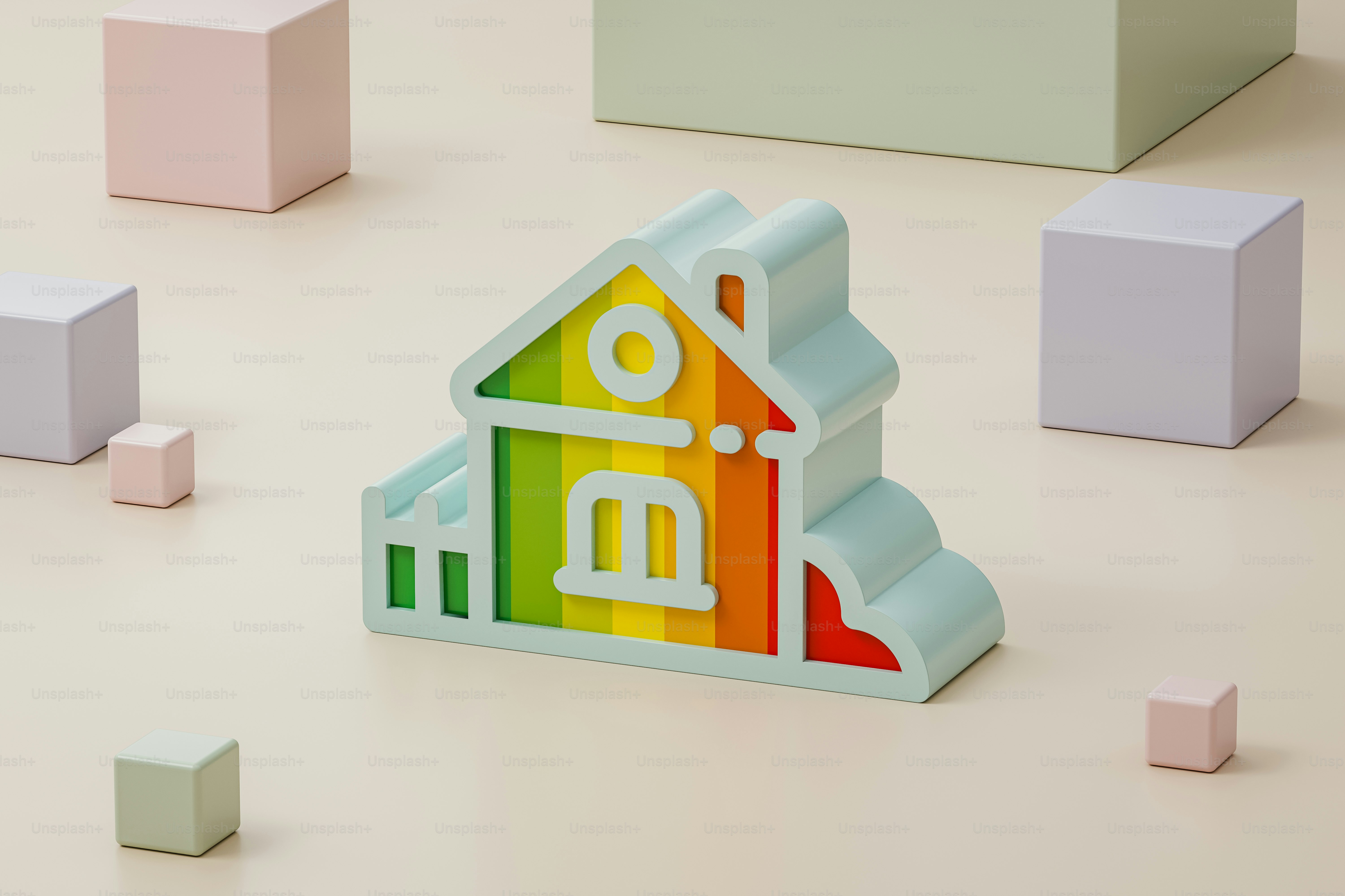 a house made out of blocks and blocks