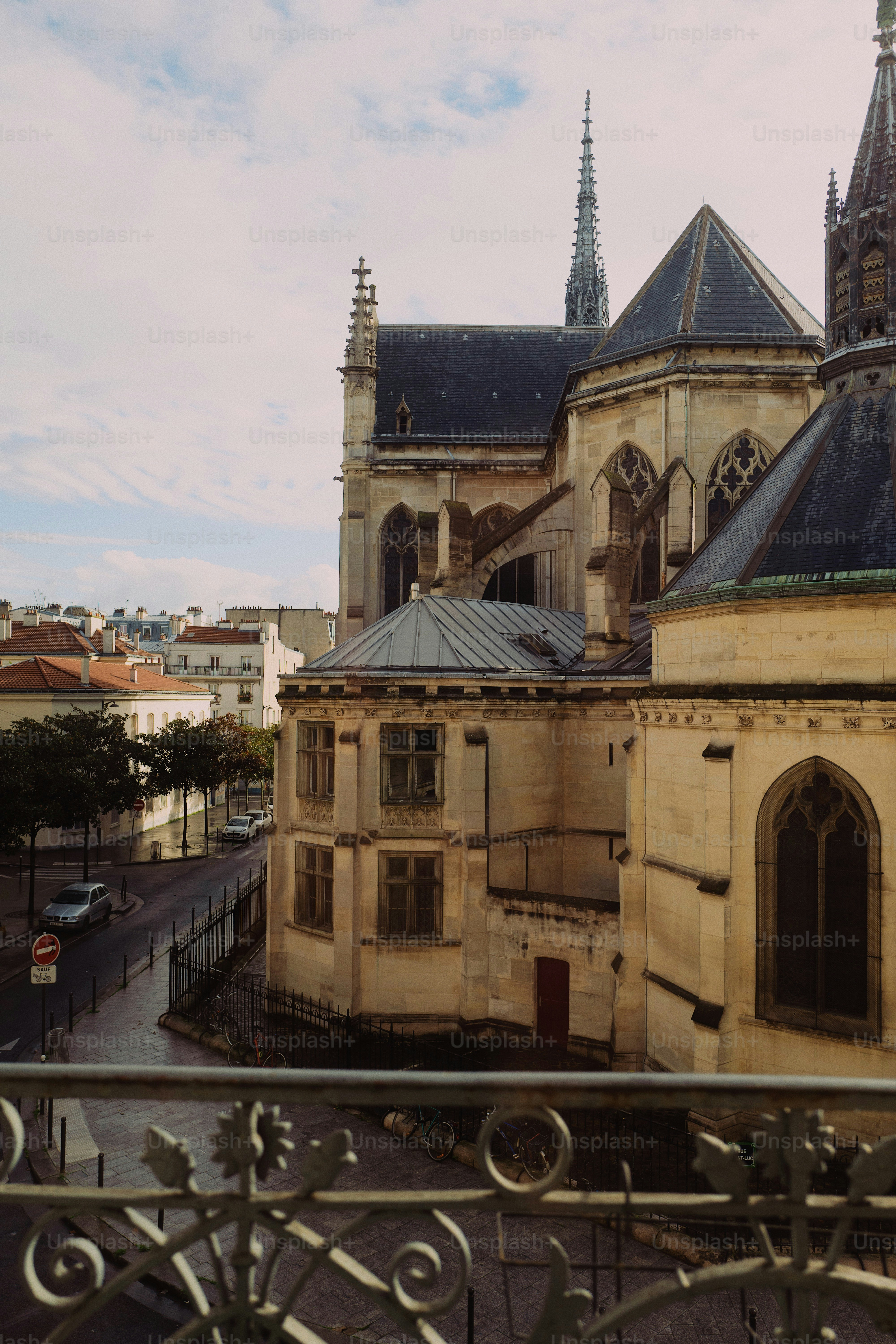 a large building with a clock tower on top of it