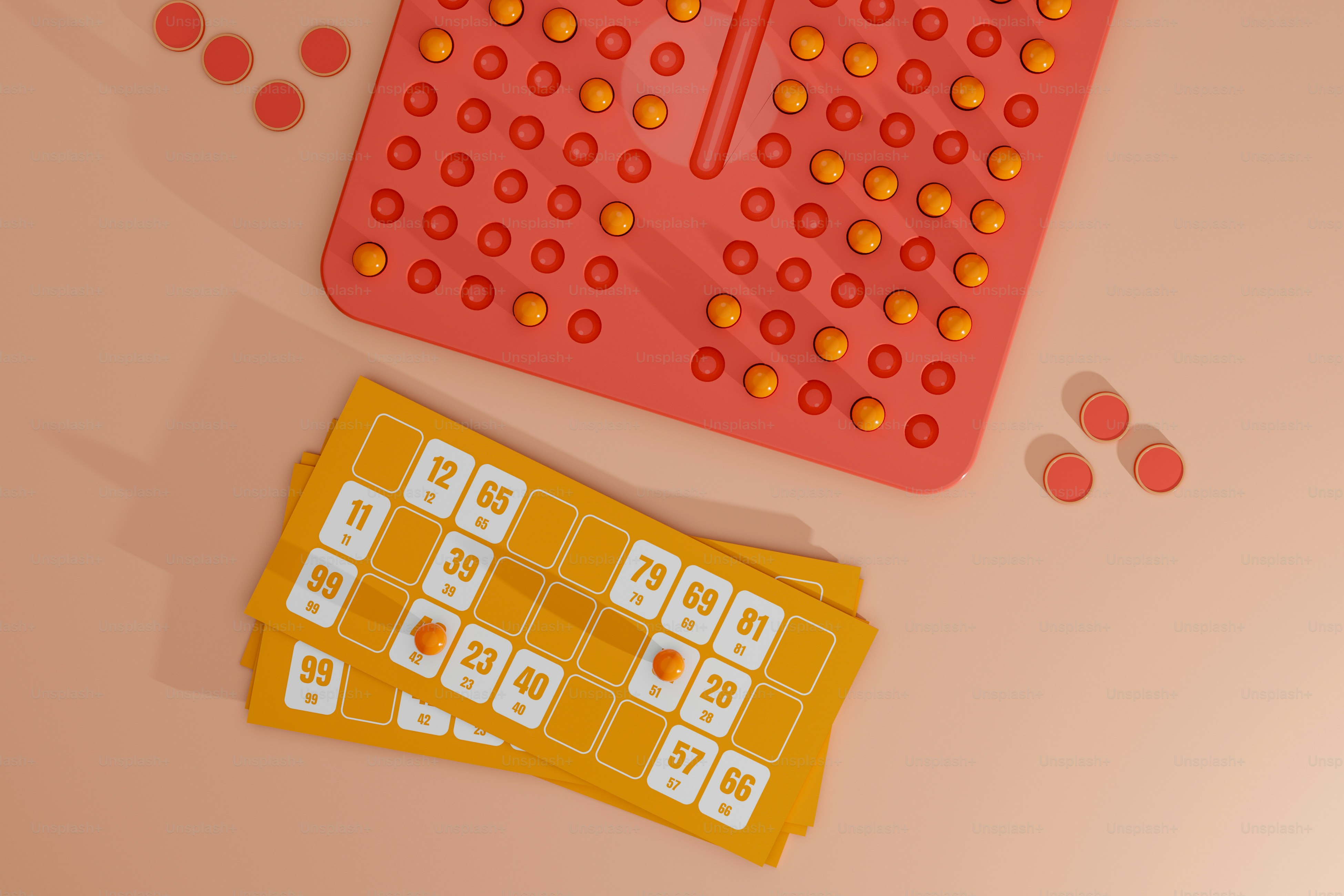 キーボードとゲームボードのクローズアップ