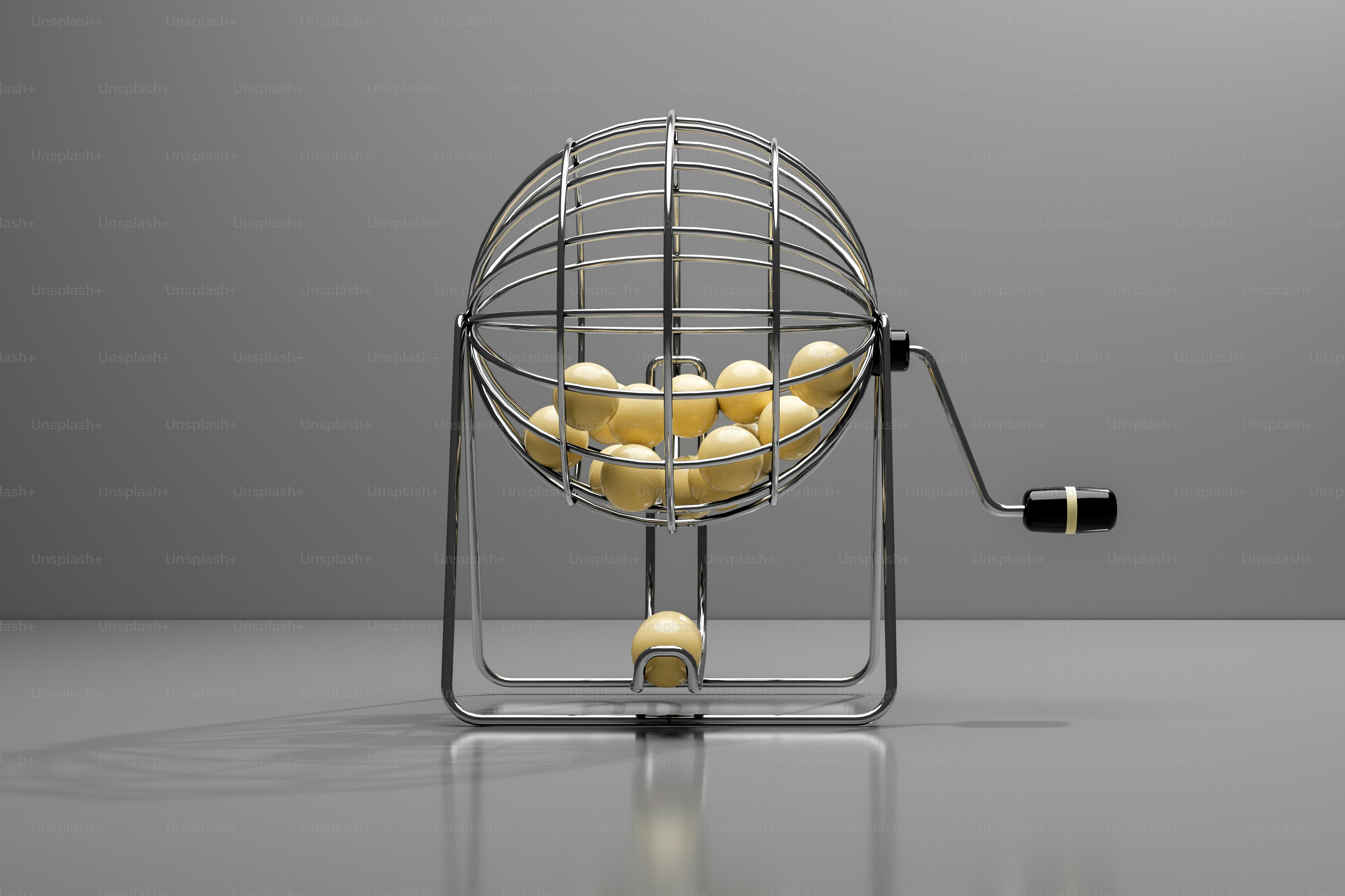 a cage with a bunch of balls inside of it