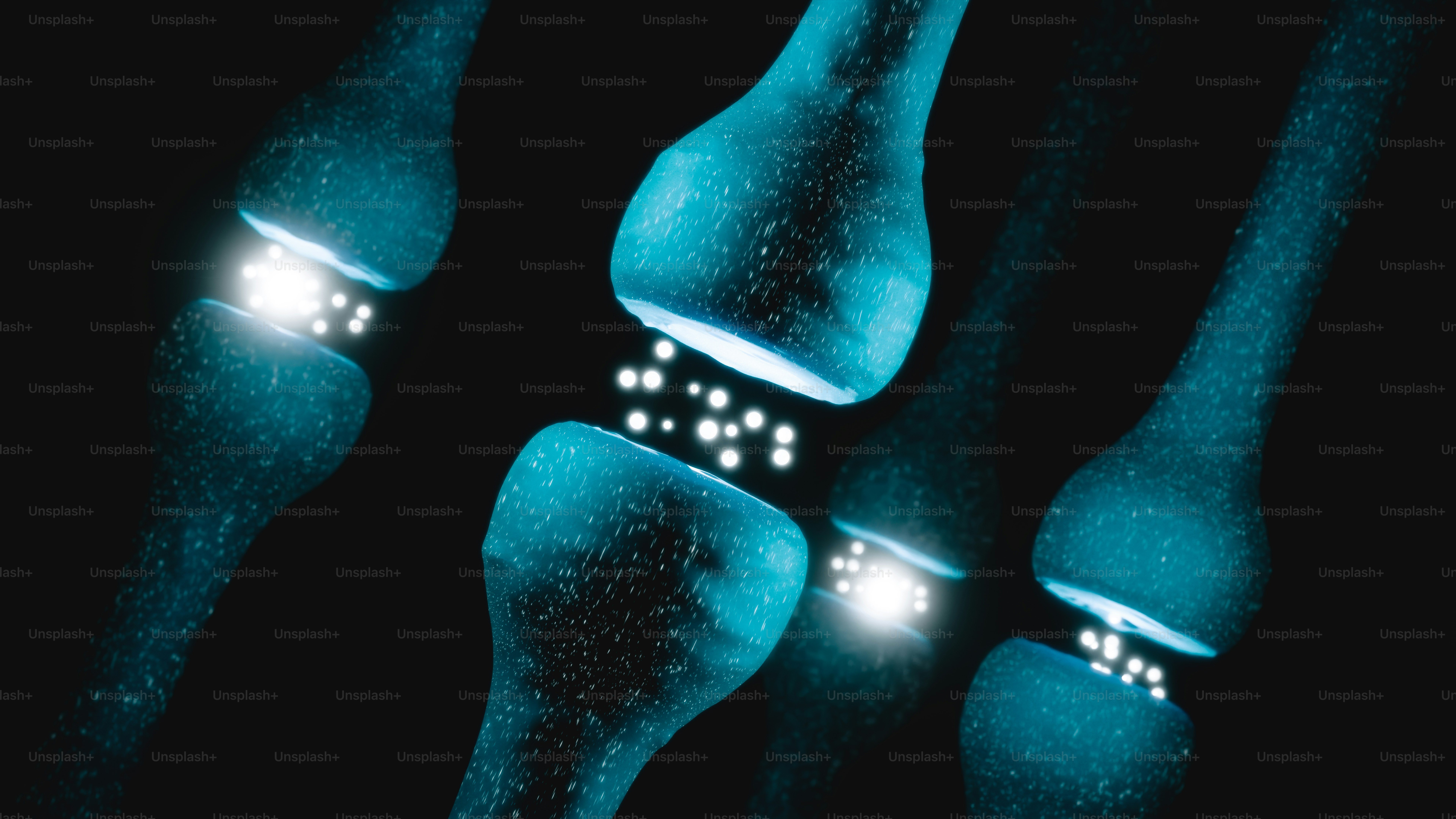 eine Gruppe blauer Vasen, die nebeneinander stehen