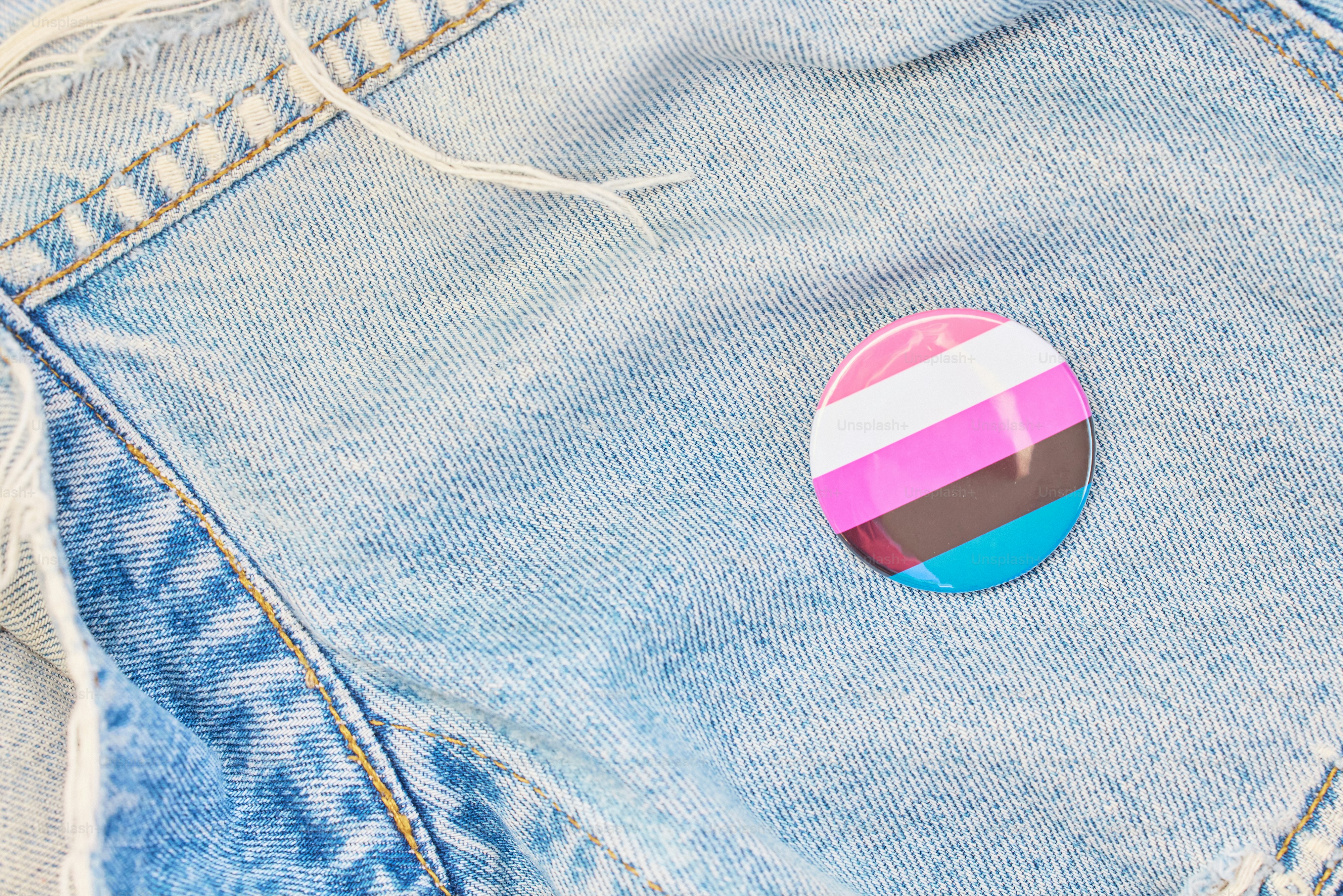 A button that is on a jean shorts