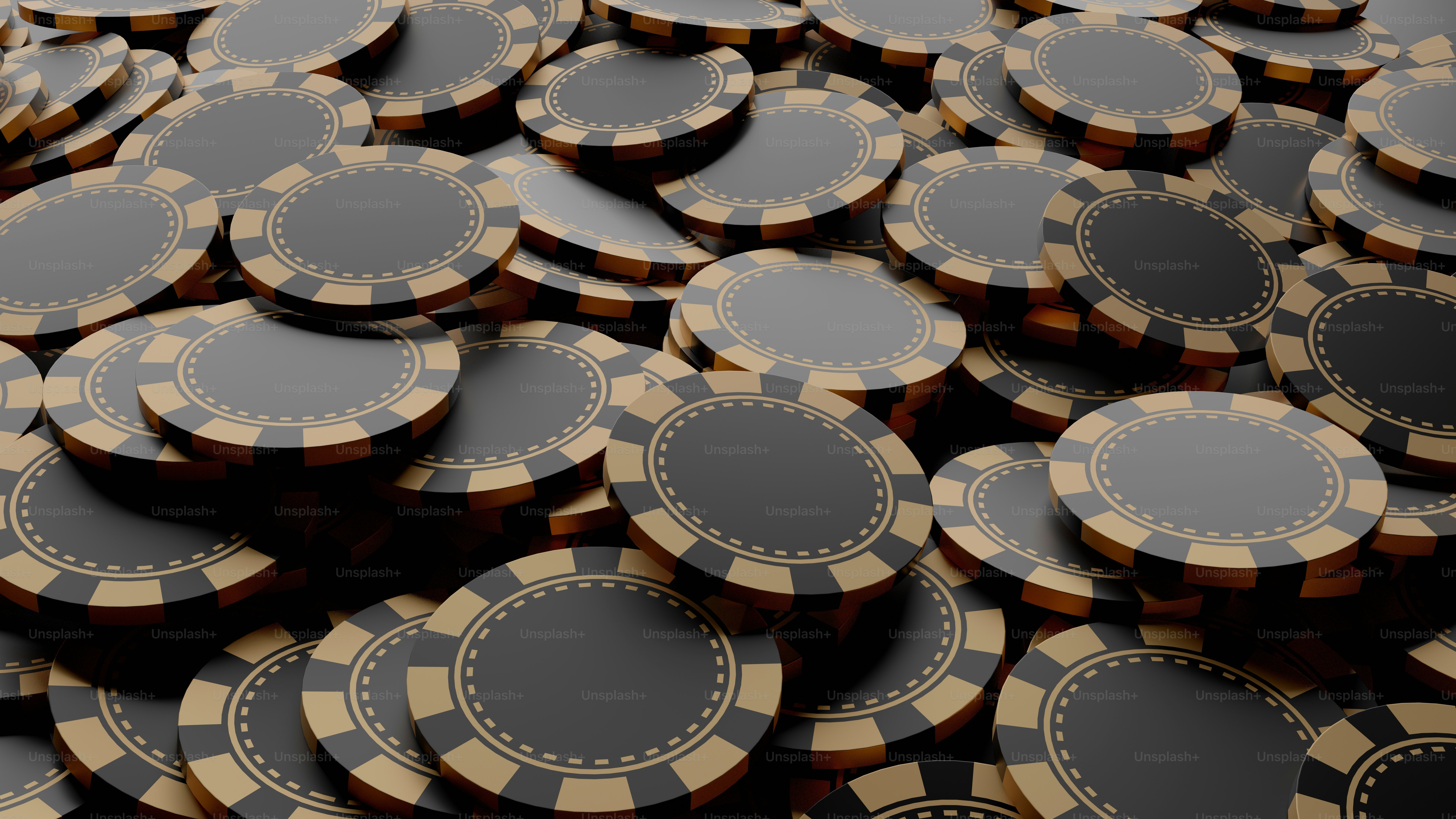 A pile of poker chips sitting on top of each other