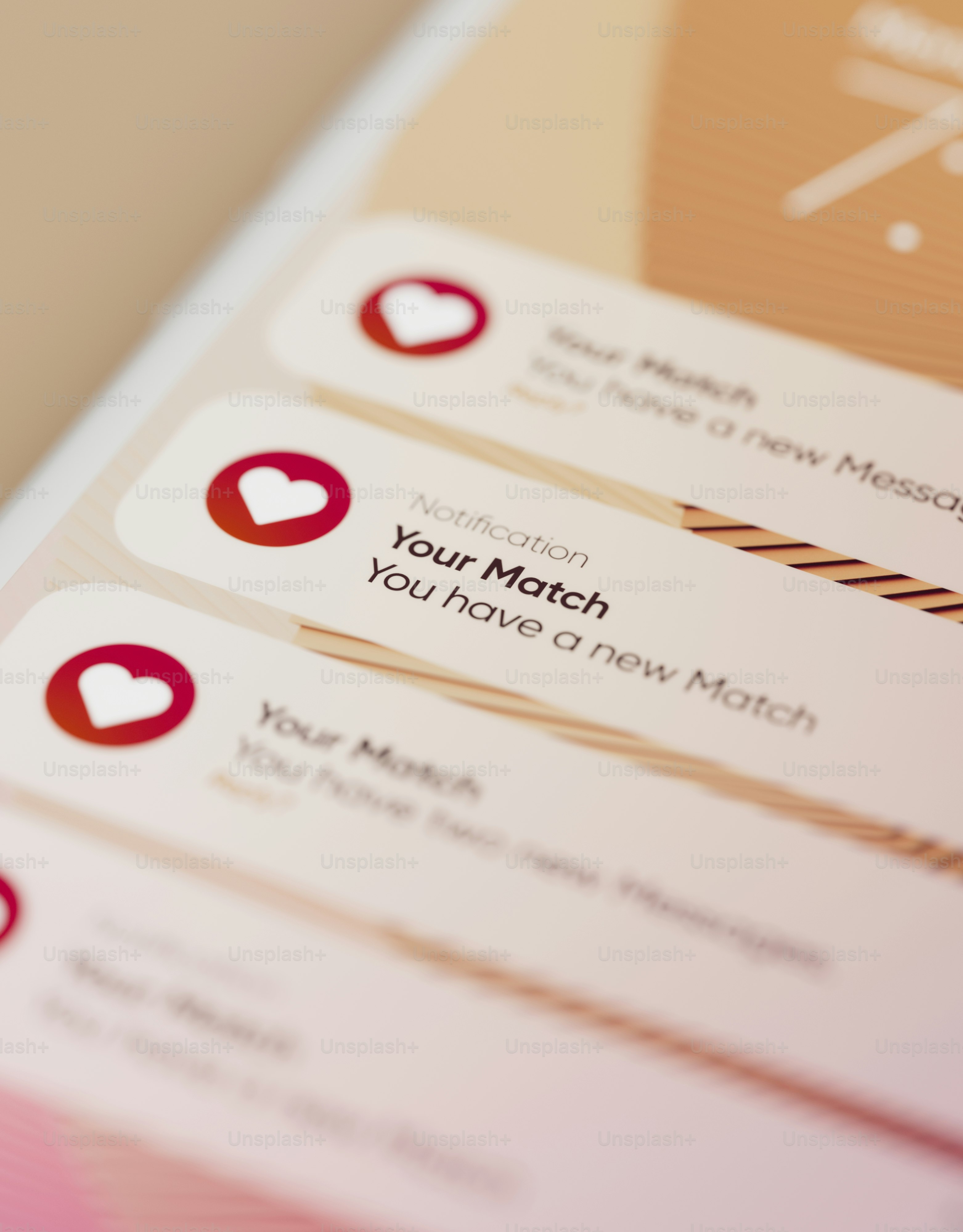 Un gros plan d’une brochure avec des cœurs dessus