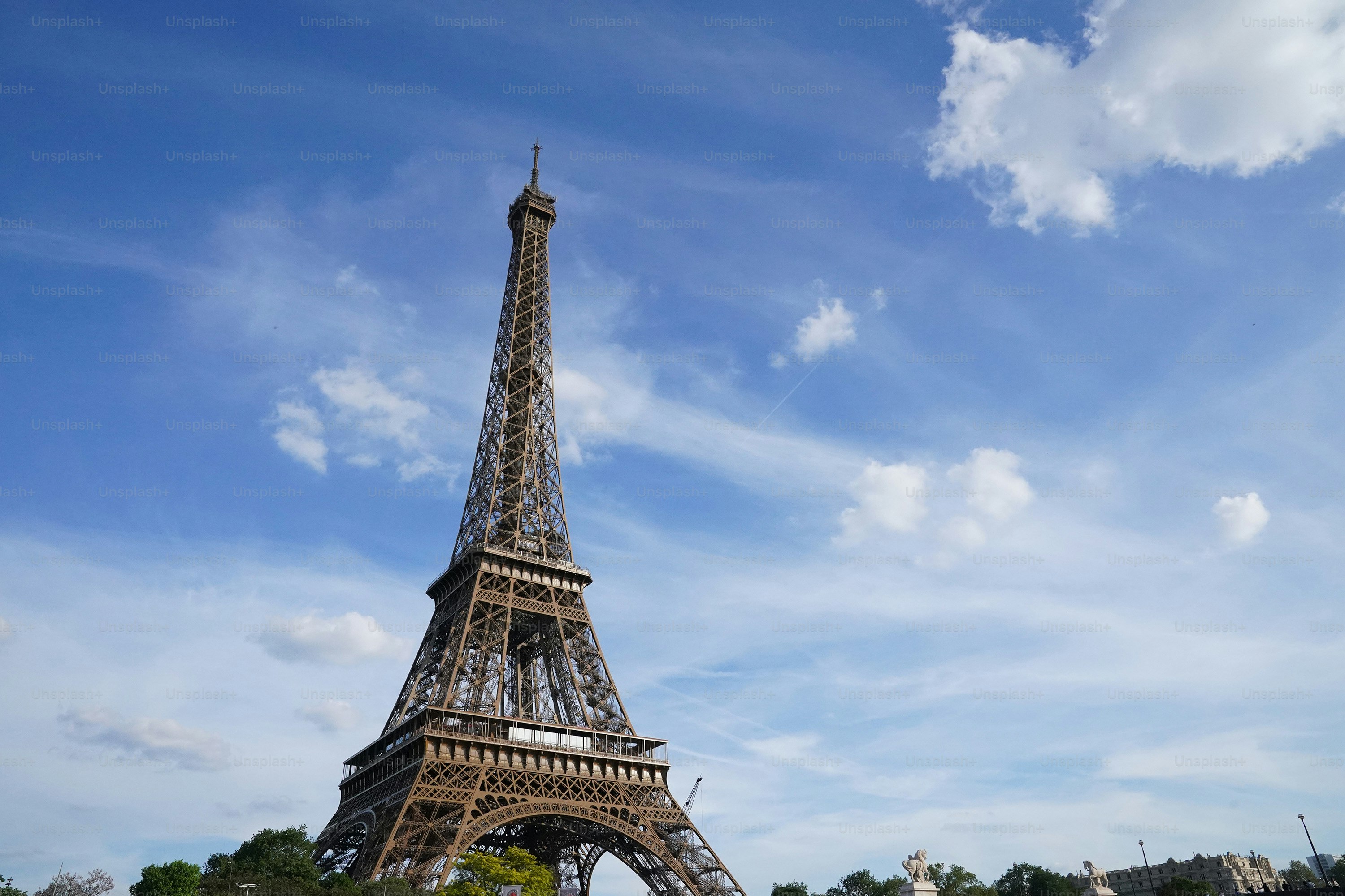 The eiffel tower towering over the city of paris