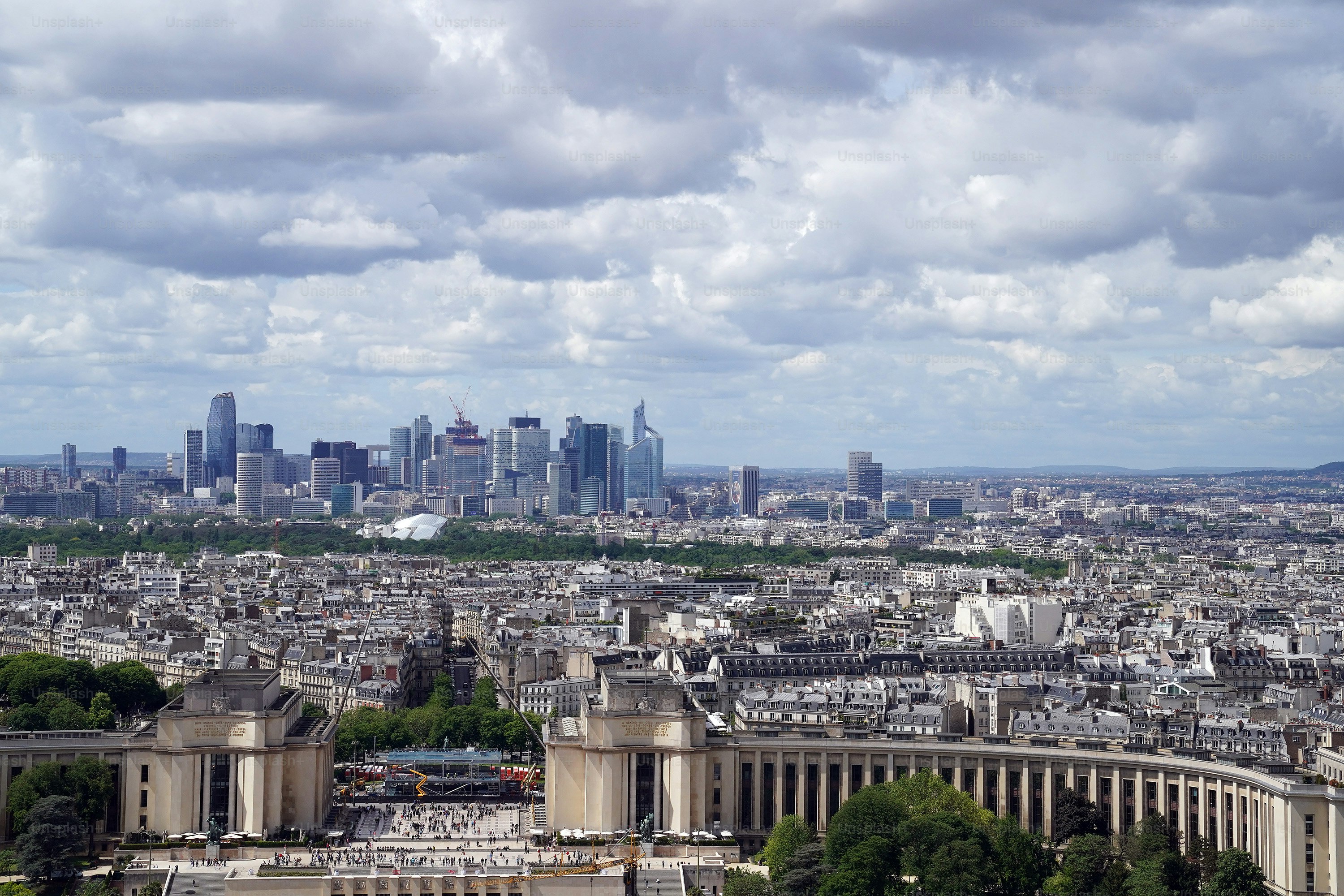 A view of paris from the top of the eiffel tower