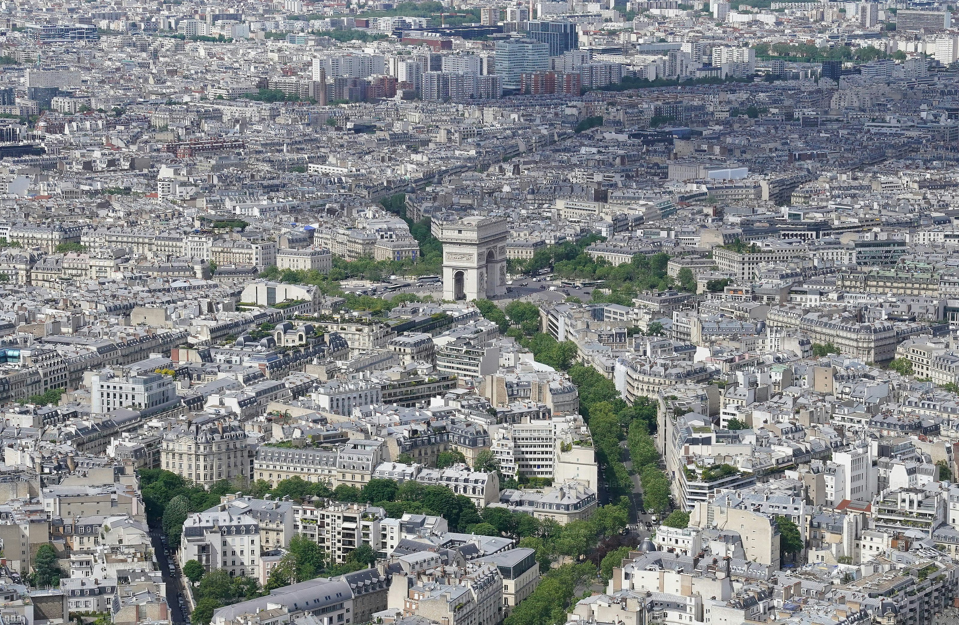 An aerial view of the city of paris