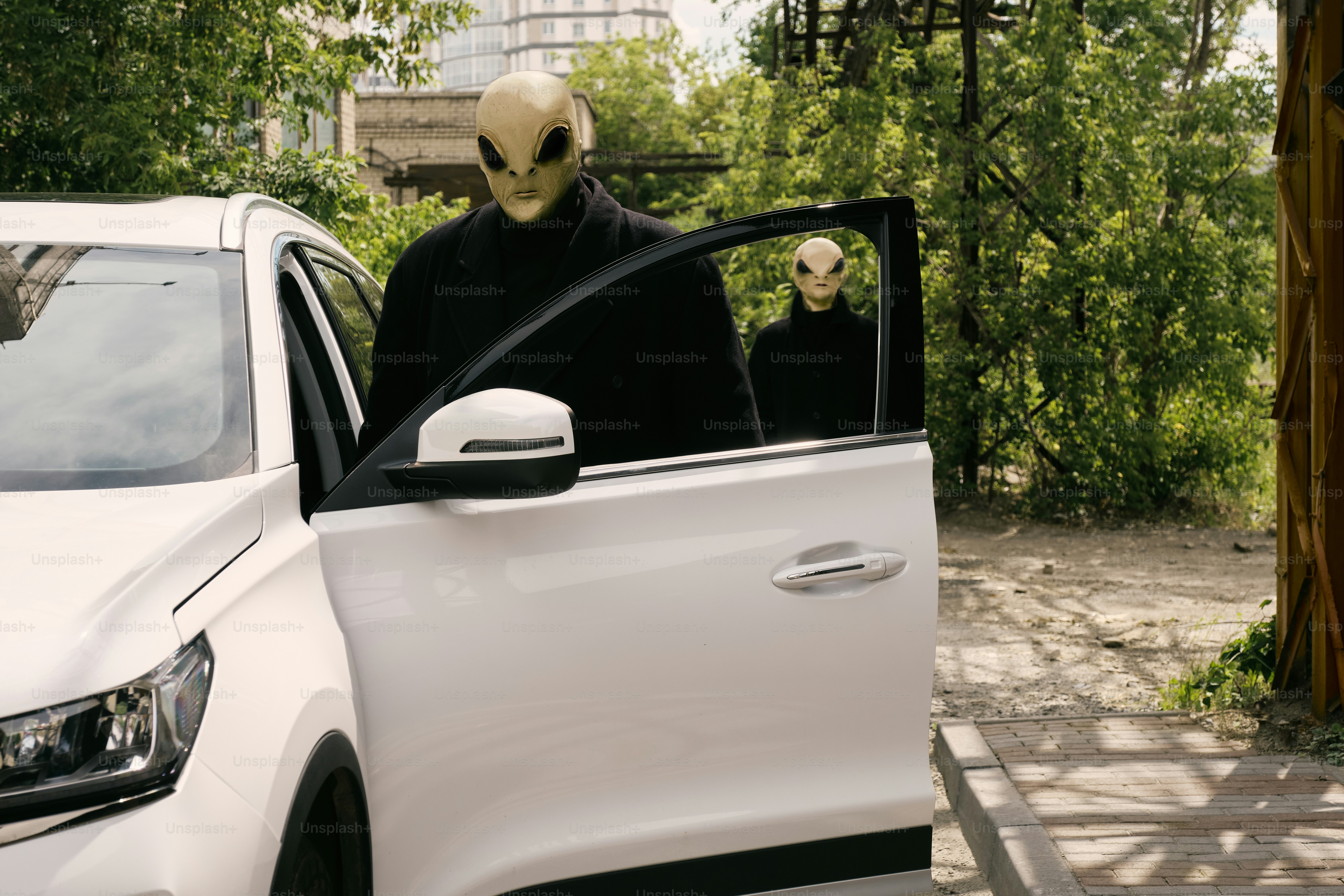 Portrait of two aliens