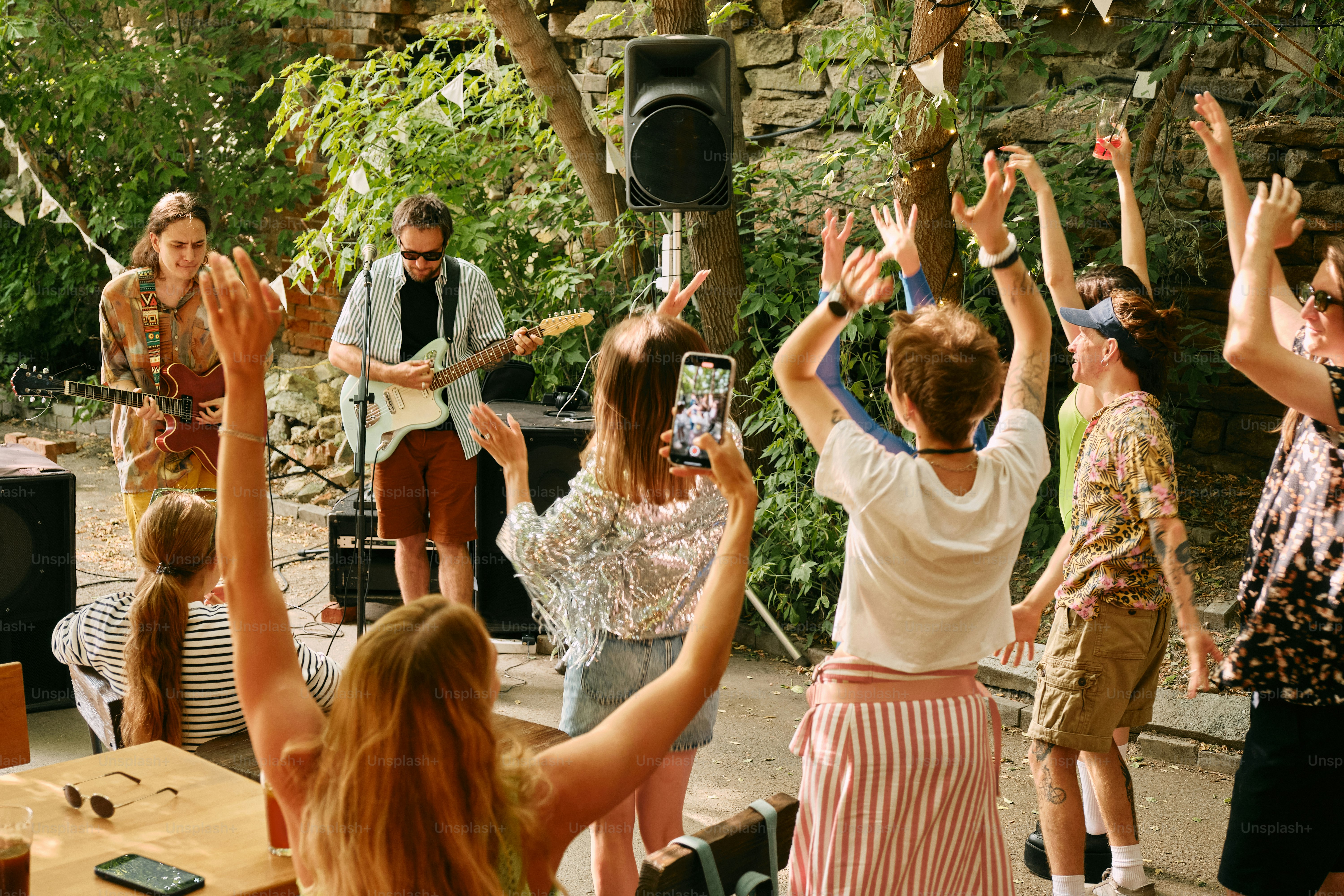 musician playing at the summer festival