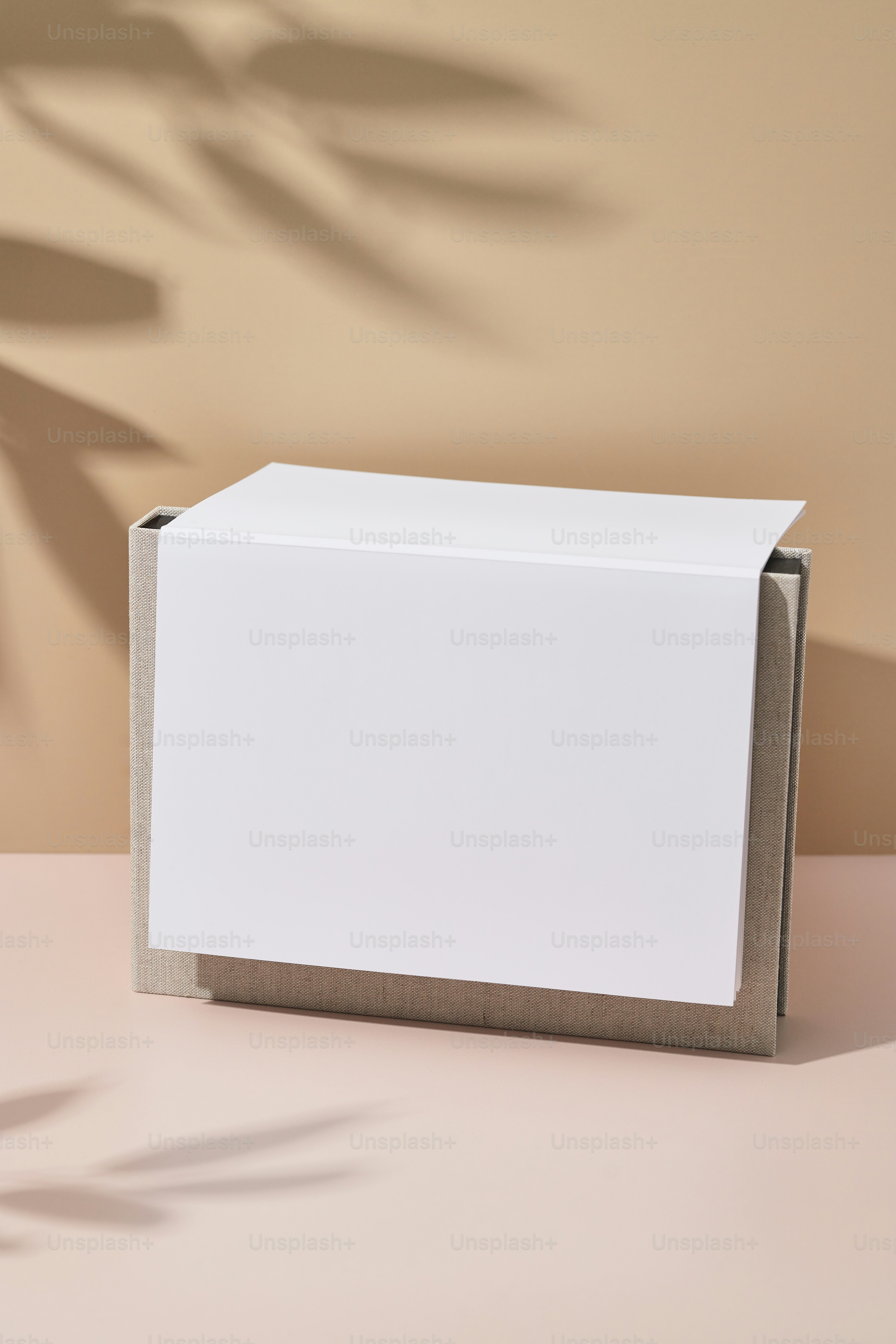 A white box sitting on top of a table