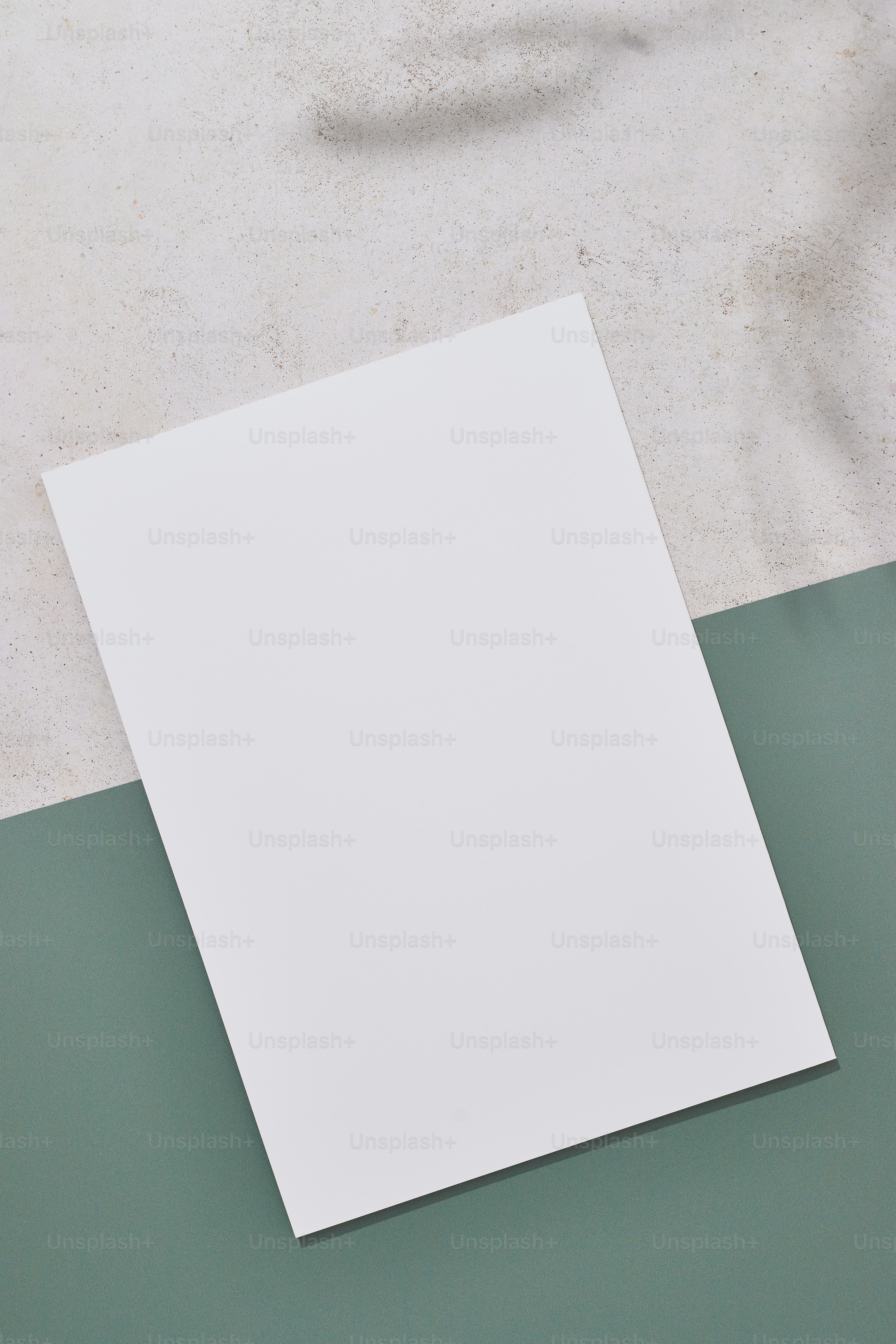 A white sheet of paper sitting on top of a table