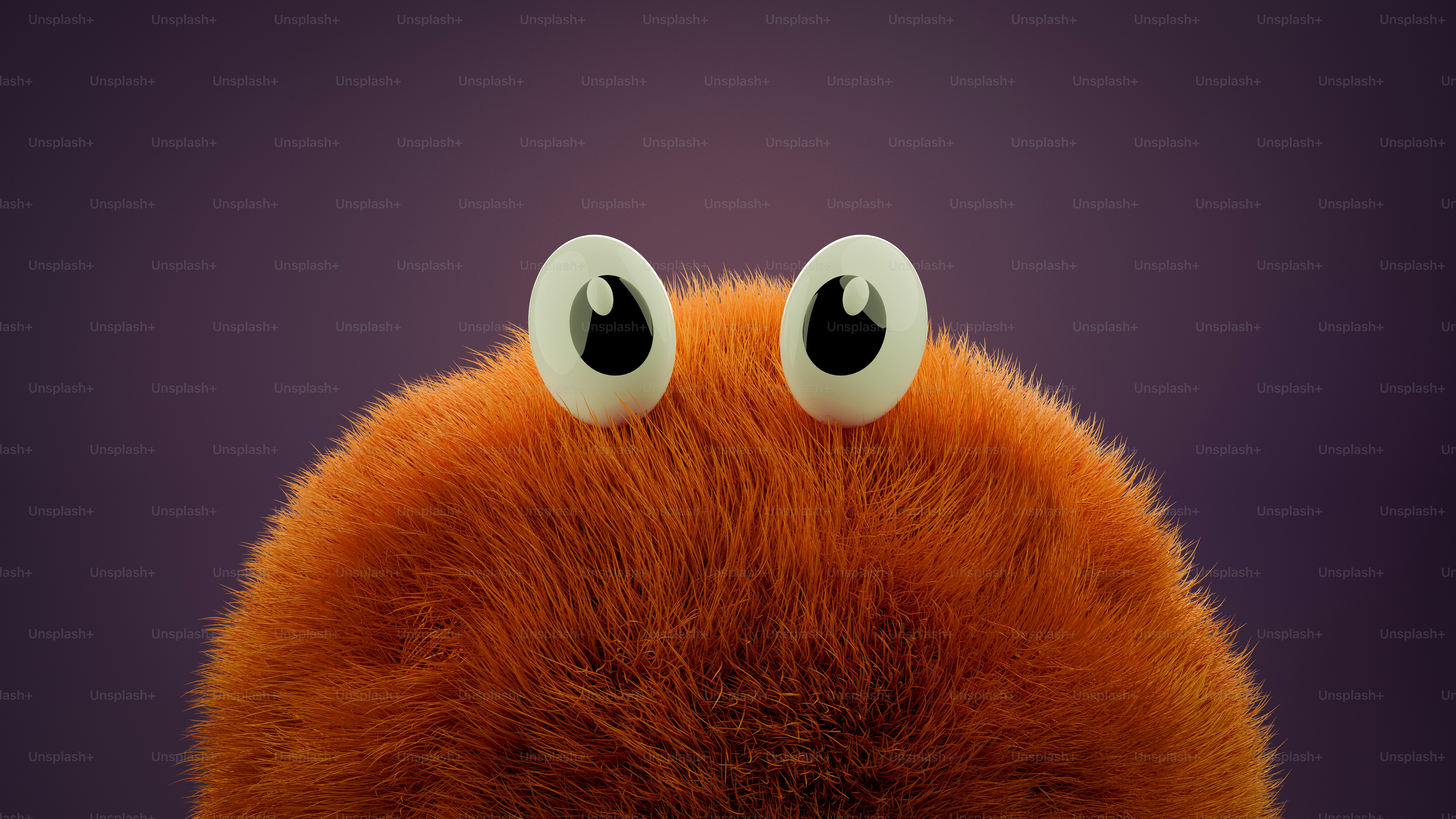 A close up of a stuffed animal with big eyes