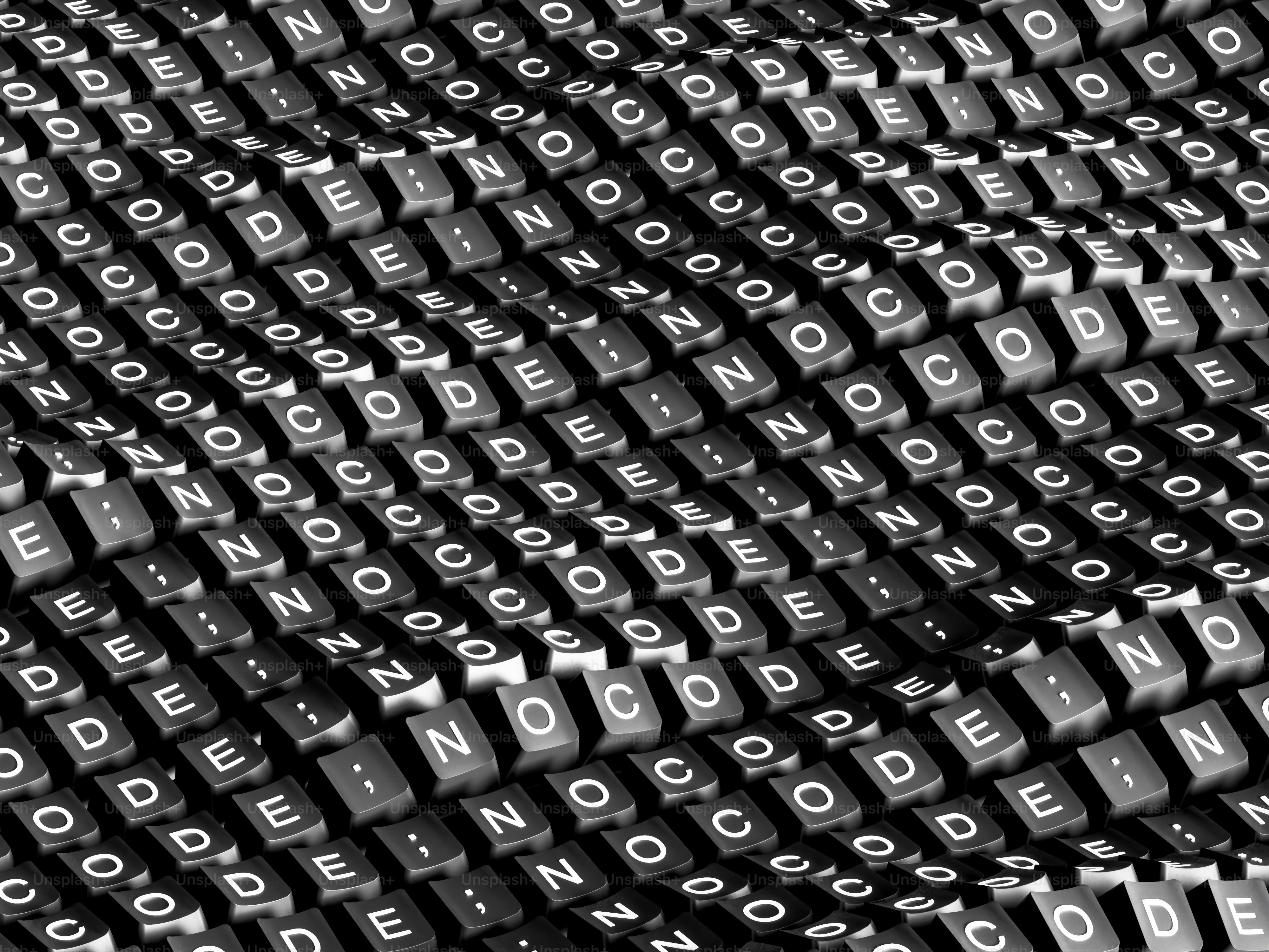 NOCODE keyboard keys background
