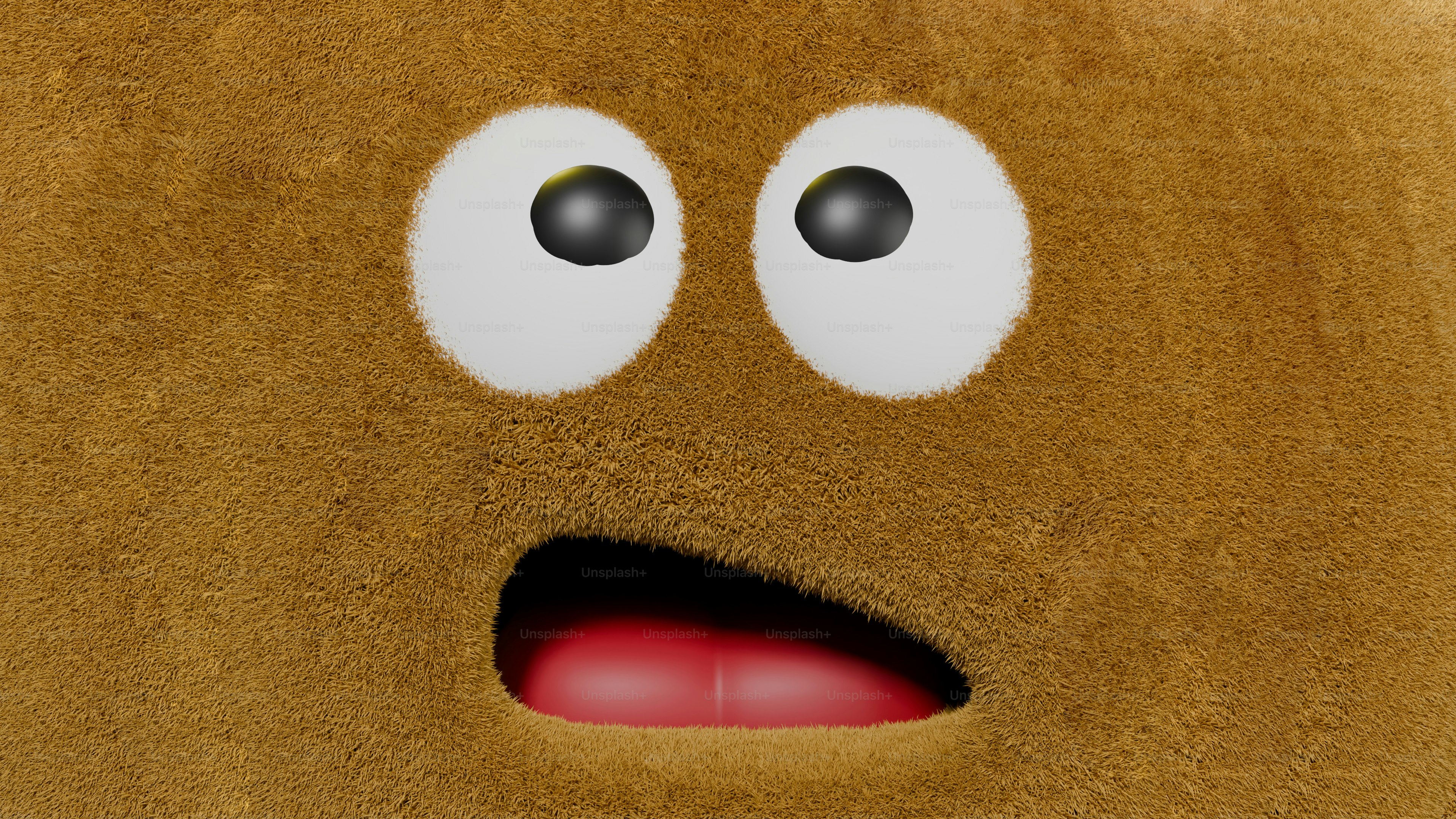 Nahaufnahme eines braunen Teddybärengesichts