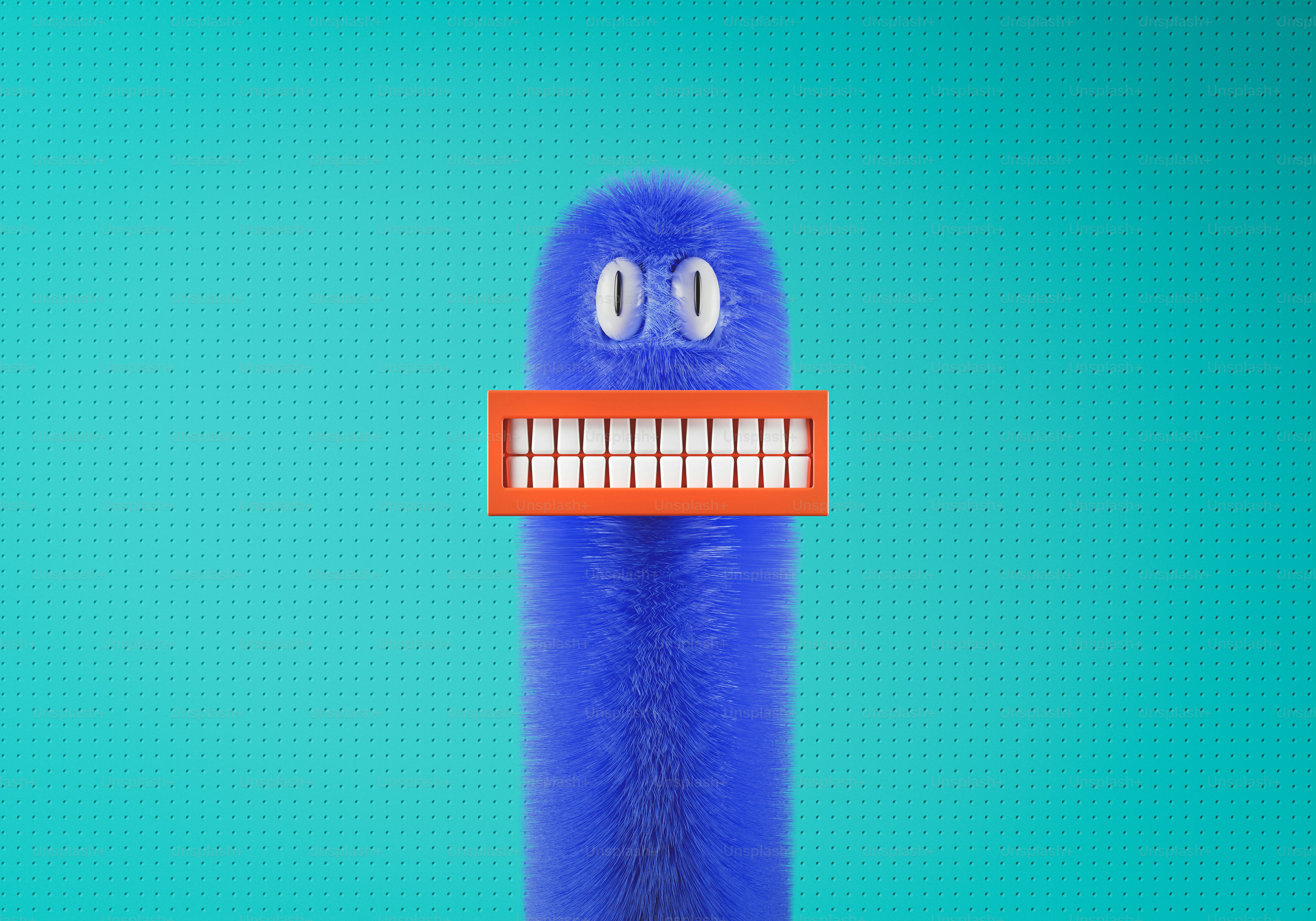 A blue toothbrush with a toothpaste on top of it