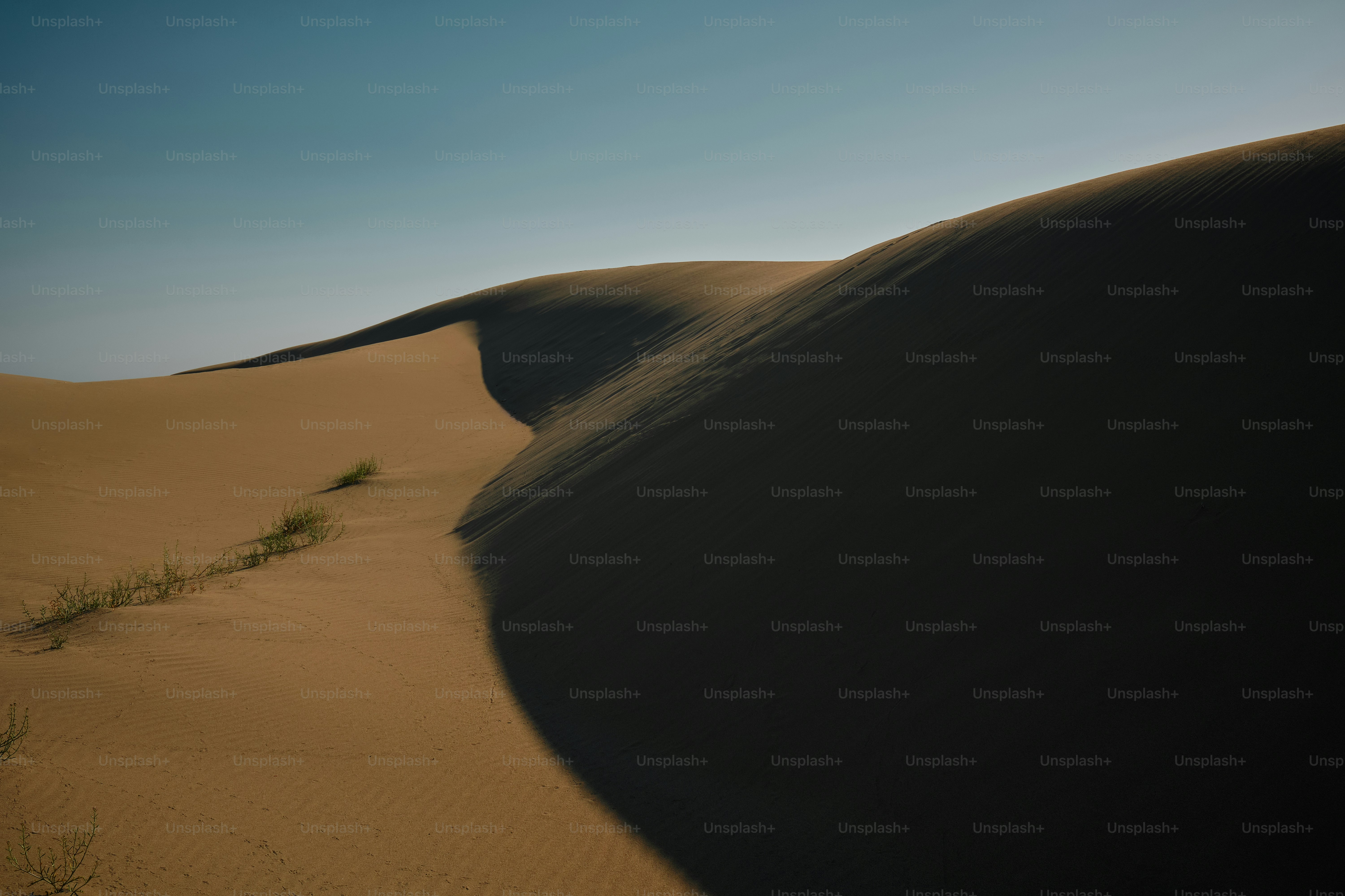 Una gran duna de arena en medio de un desierto