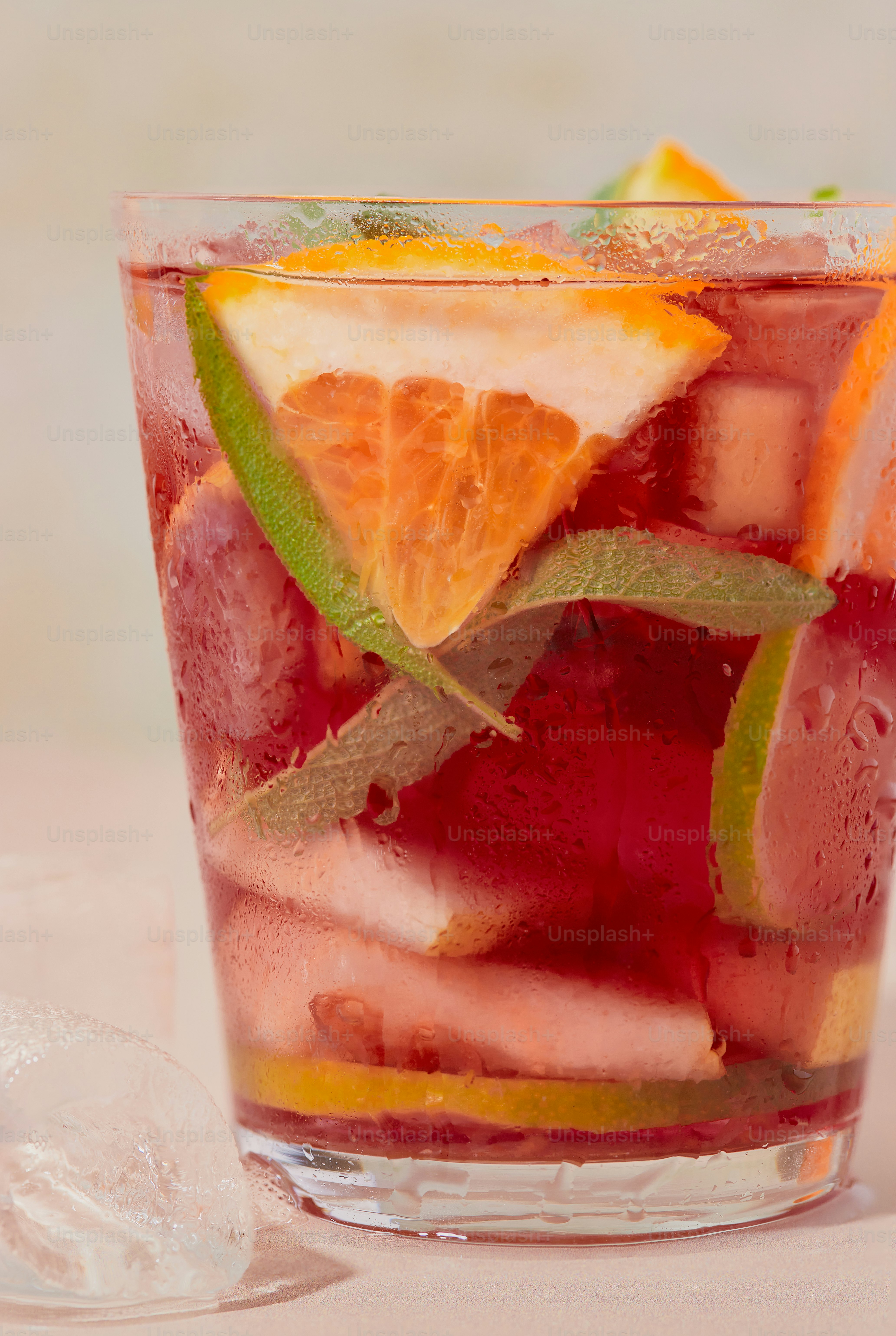 A close up of a glass with a drink in it