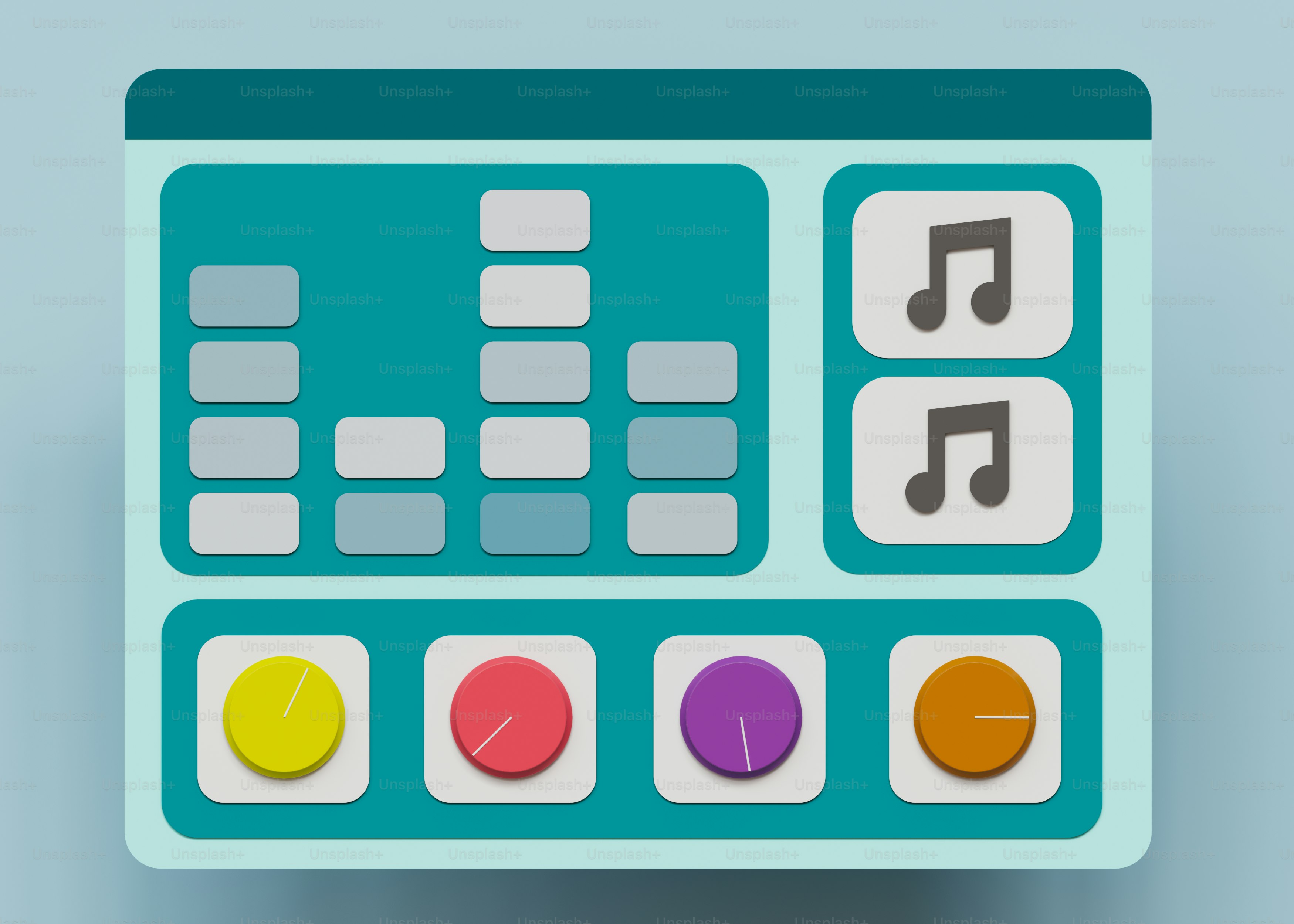 A computer keyboard with musical notes on it photo – Digital image ...