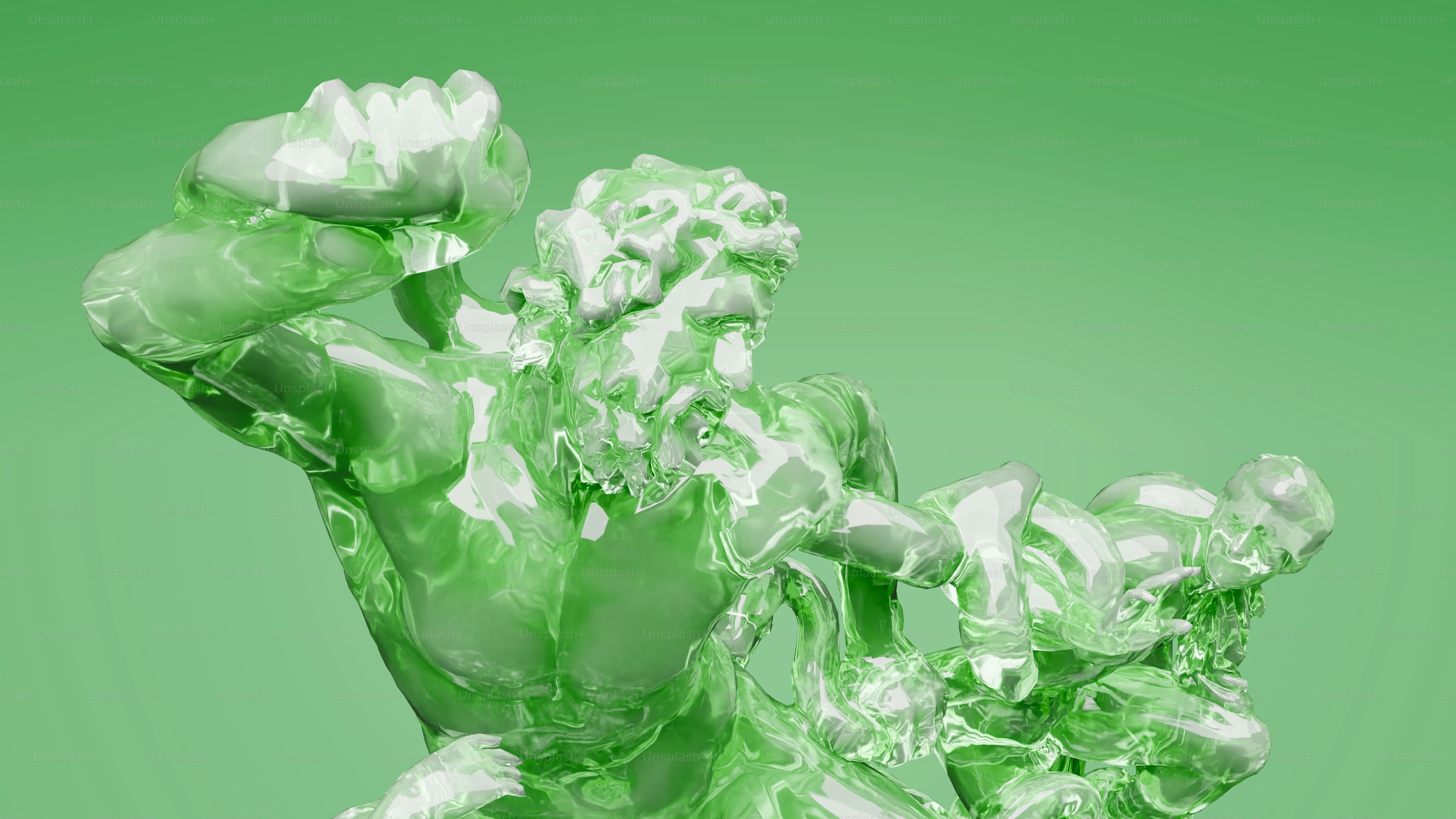 Un primer plano de una flor sobre un fondo verde