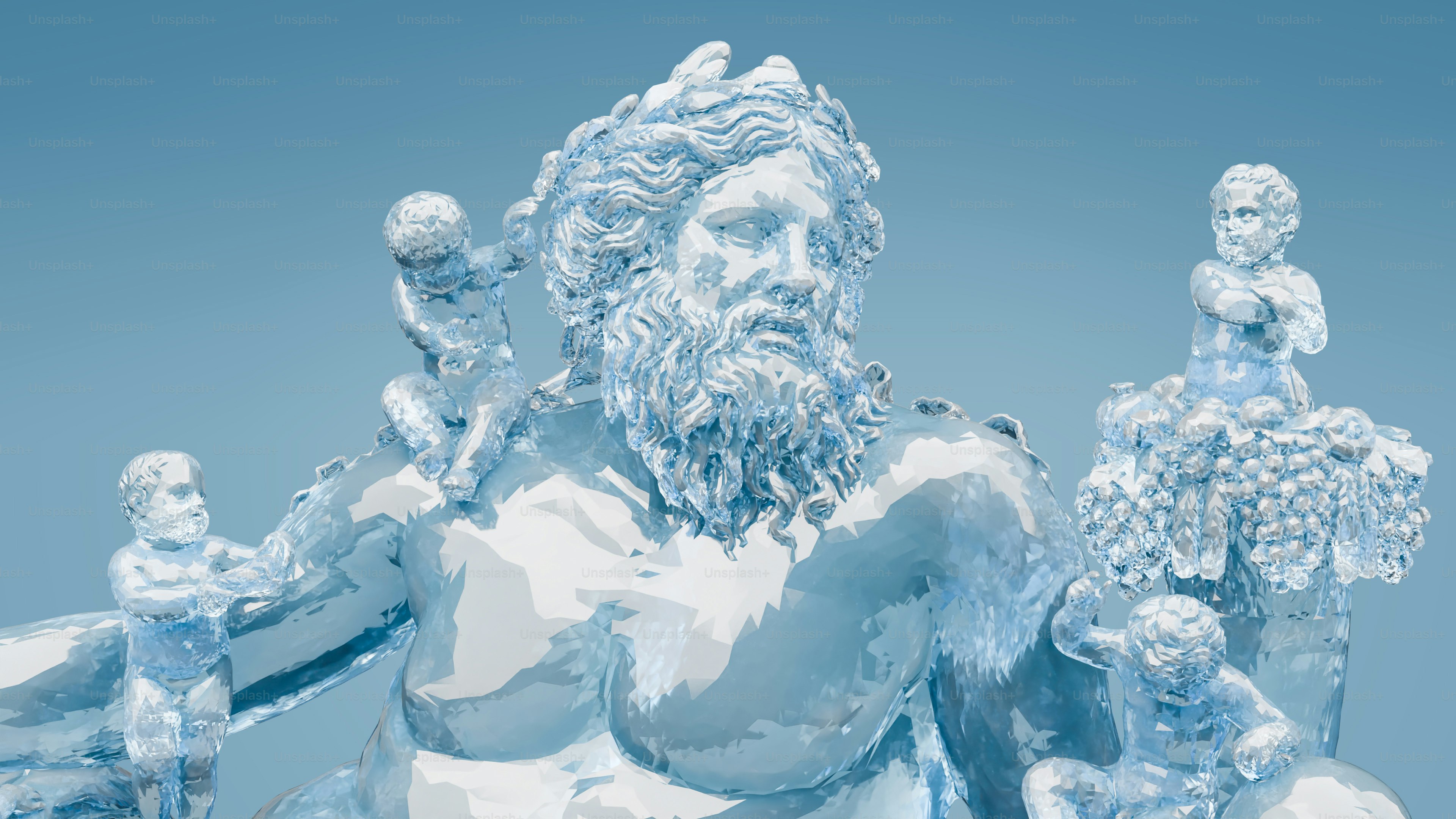 Uma escultura de gelo de um homem cercado por outras figuras foto – Imagem  sobre Projetar na Unsplash, image size:3000x1688