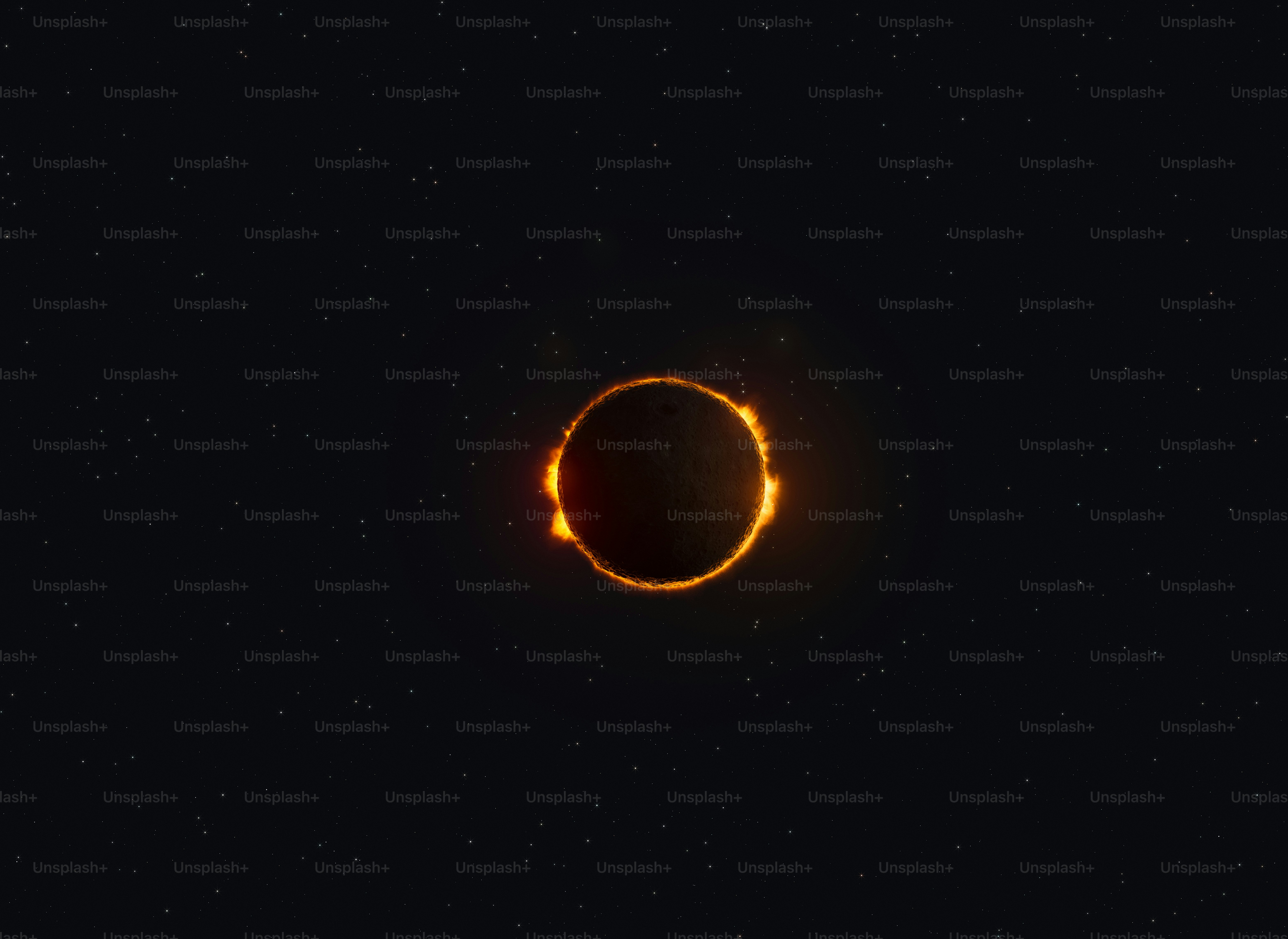 A solar eclipse is seen in the sky