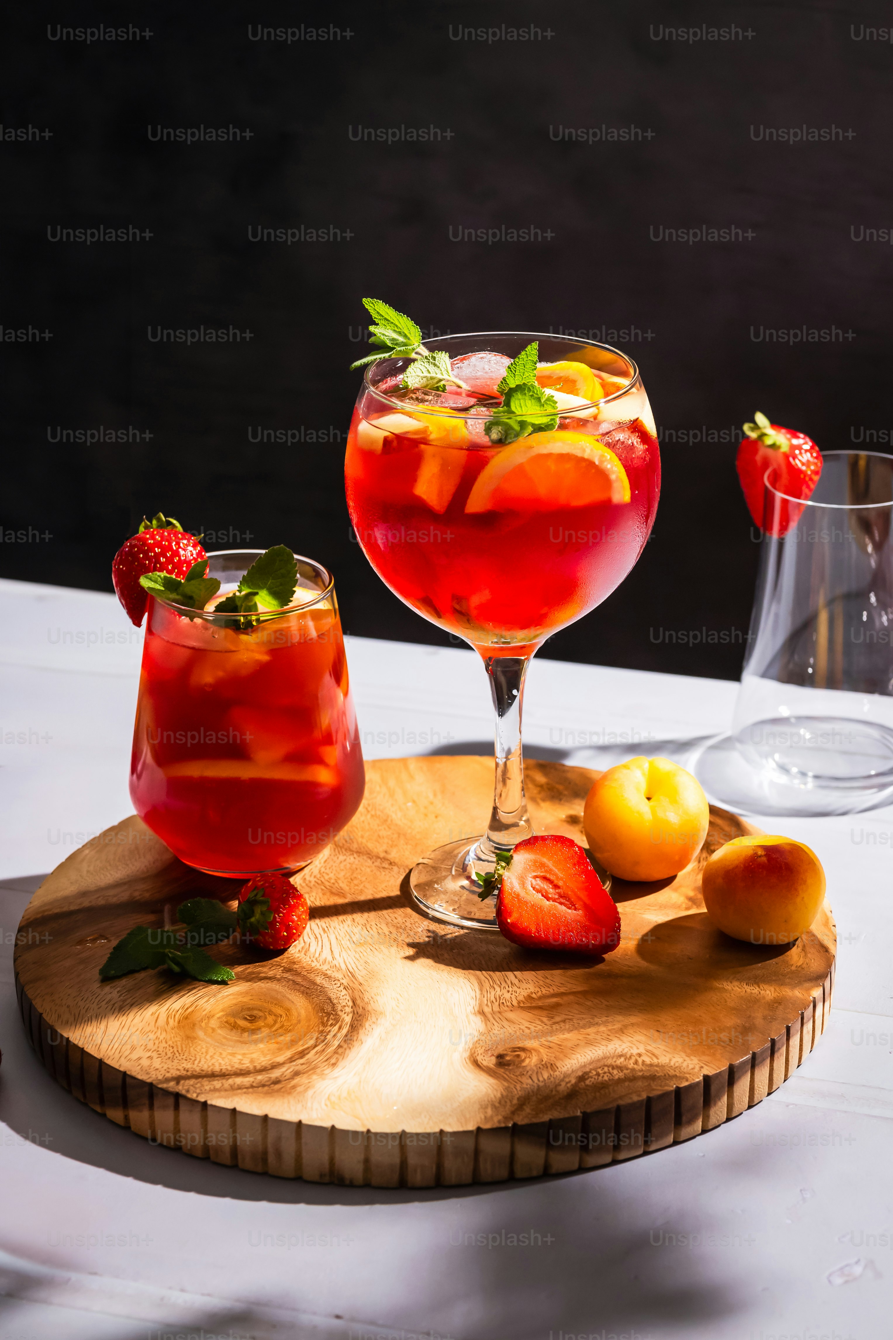 Planche De Cuisine En Verre Trempé Tulup 60x52 Cm - Motif Cocktails De Fruits