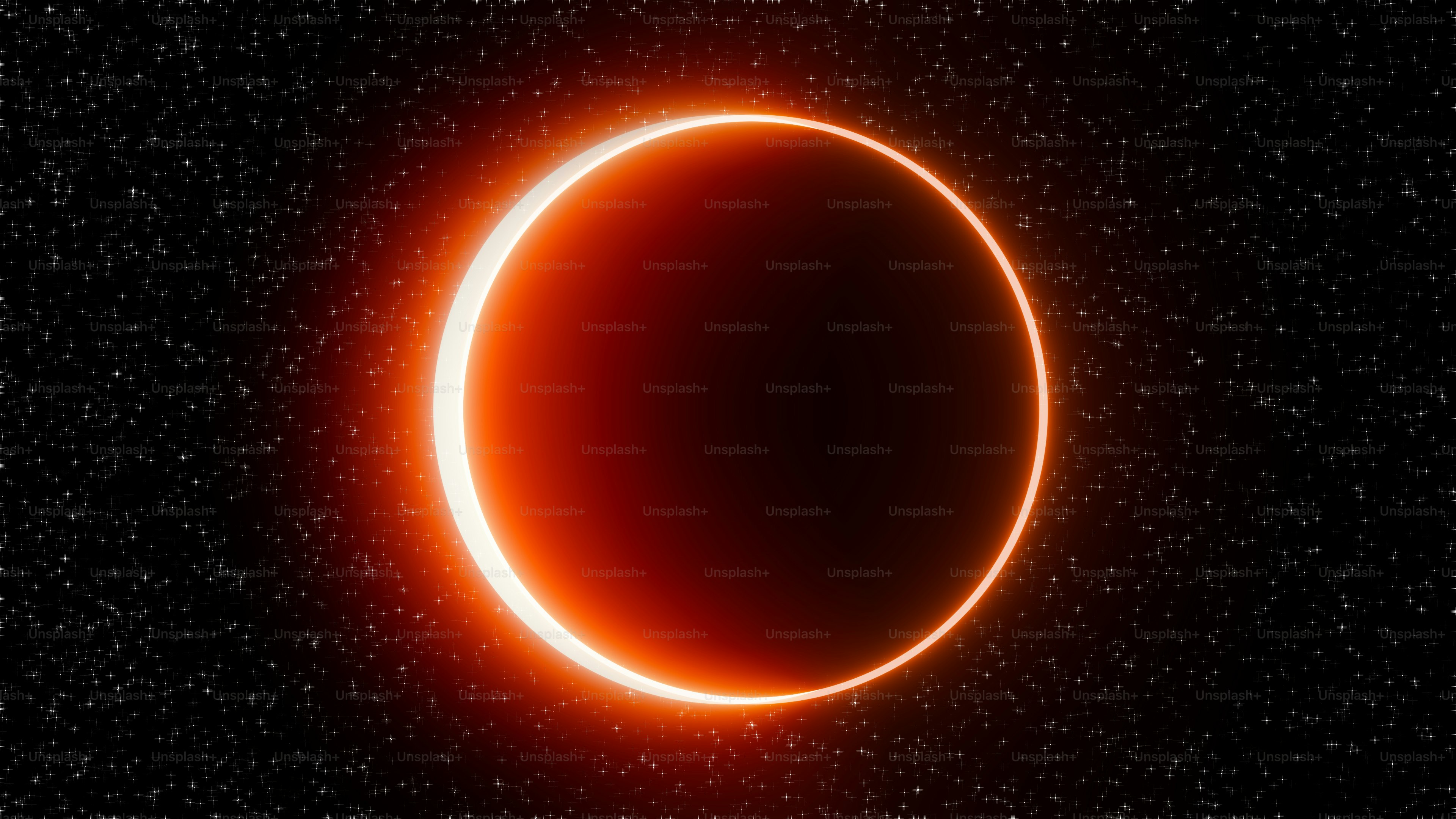 A solar eclipse is shown in the sky