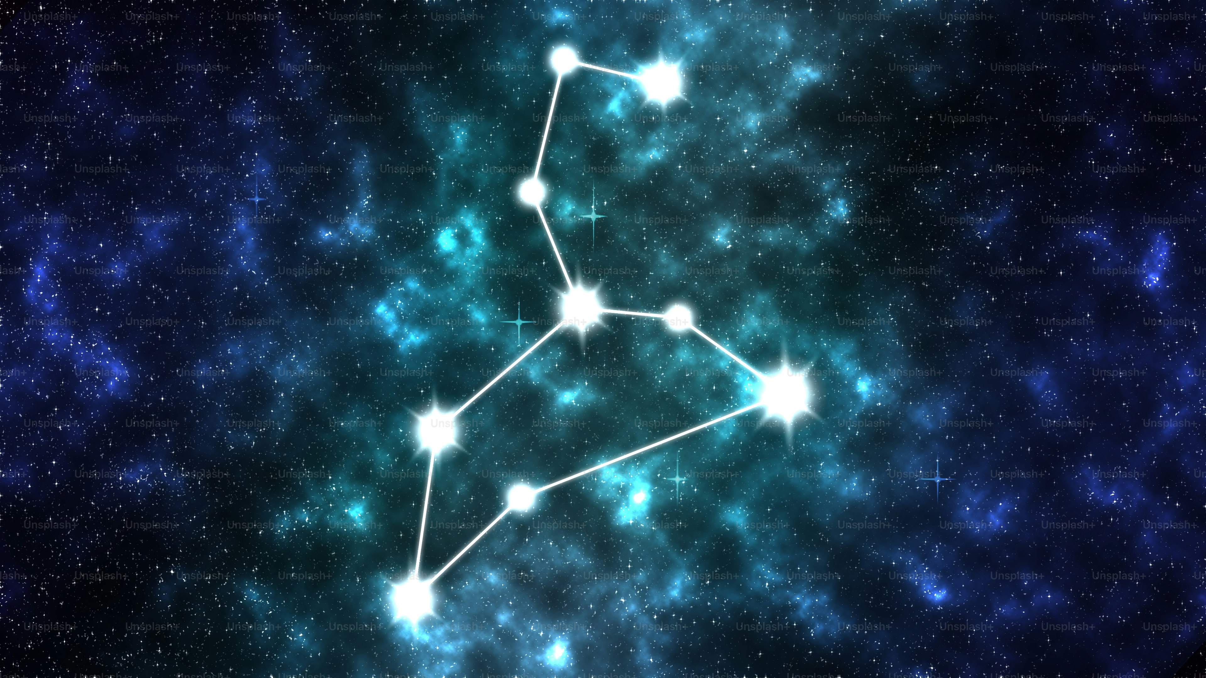 A picture of a star sign in the night sky