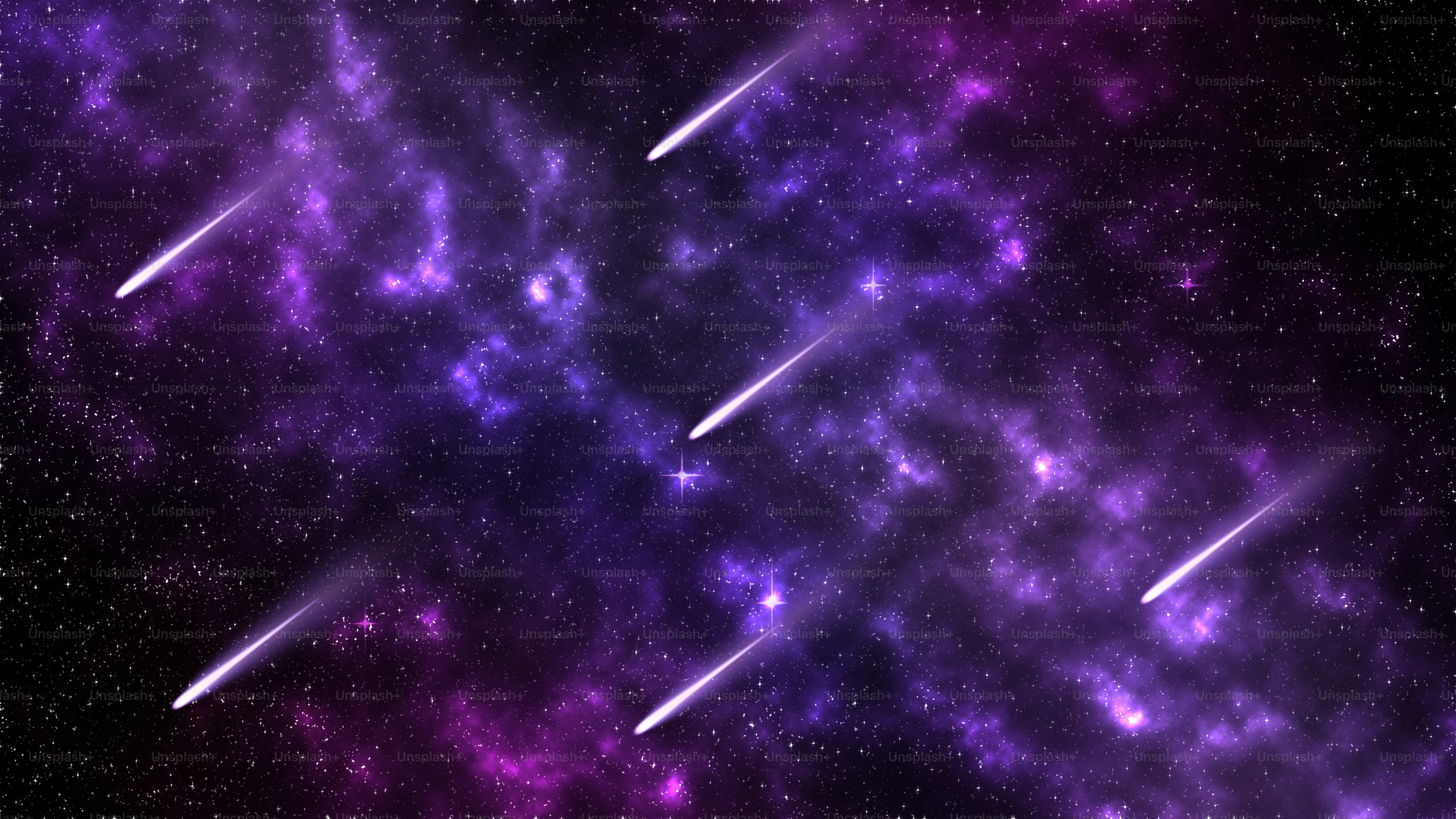 Un fondo morado y negro con estrellas