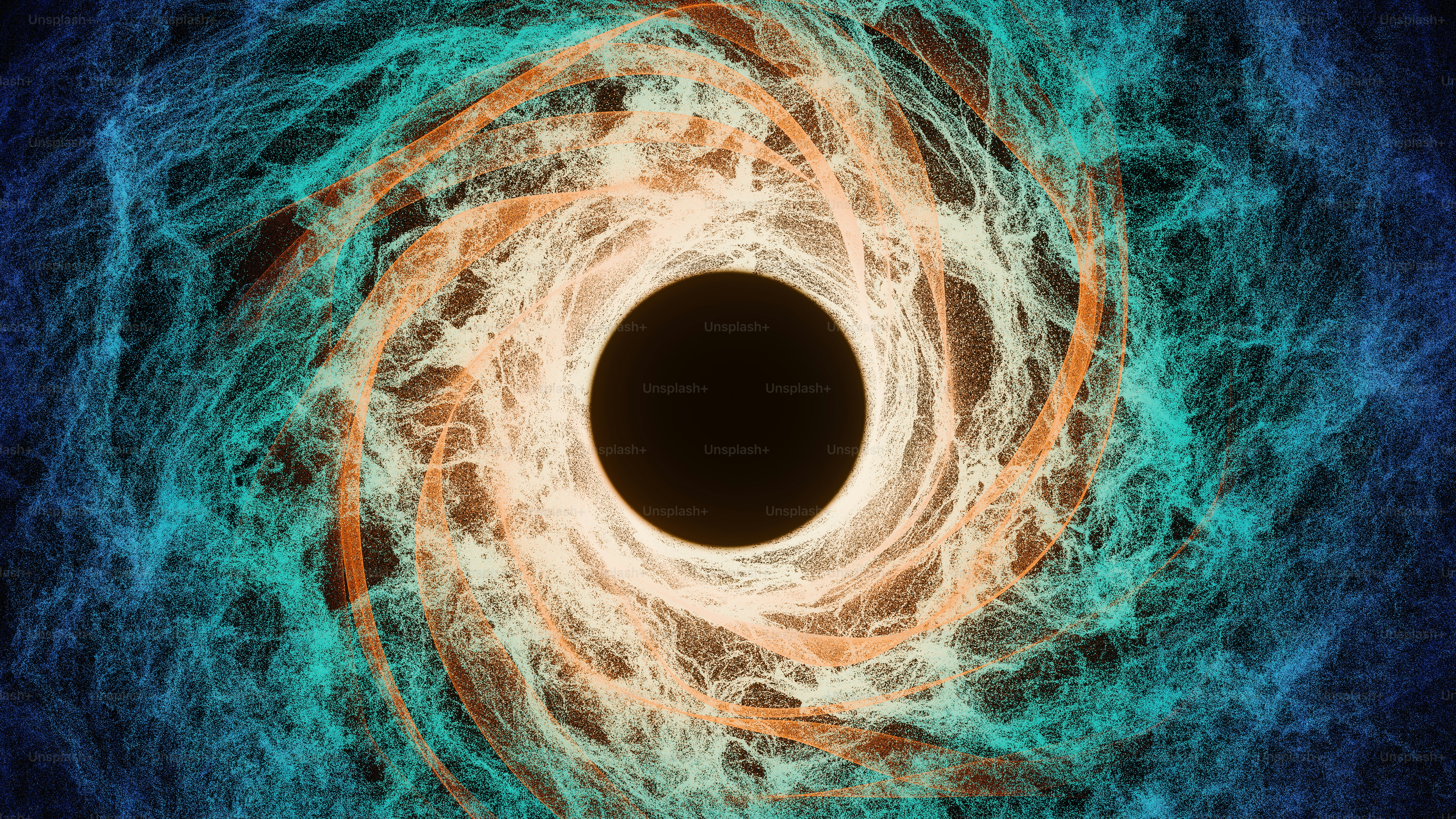 An image of a black hole in the sky