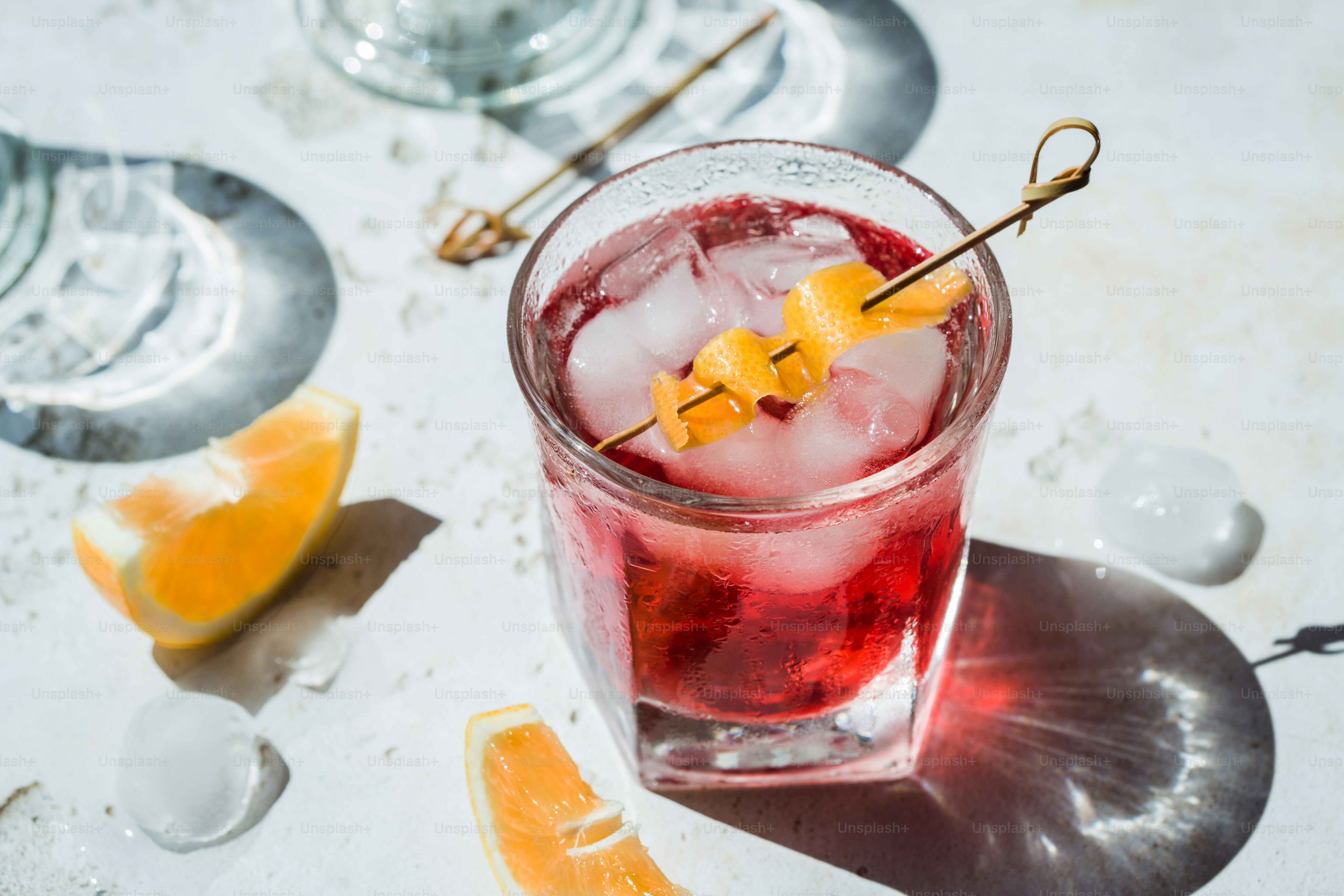 A close up of a drink on a table