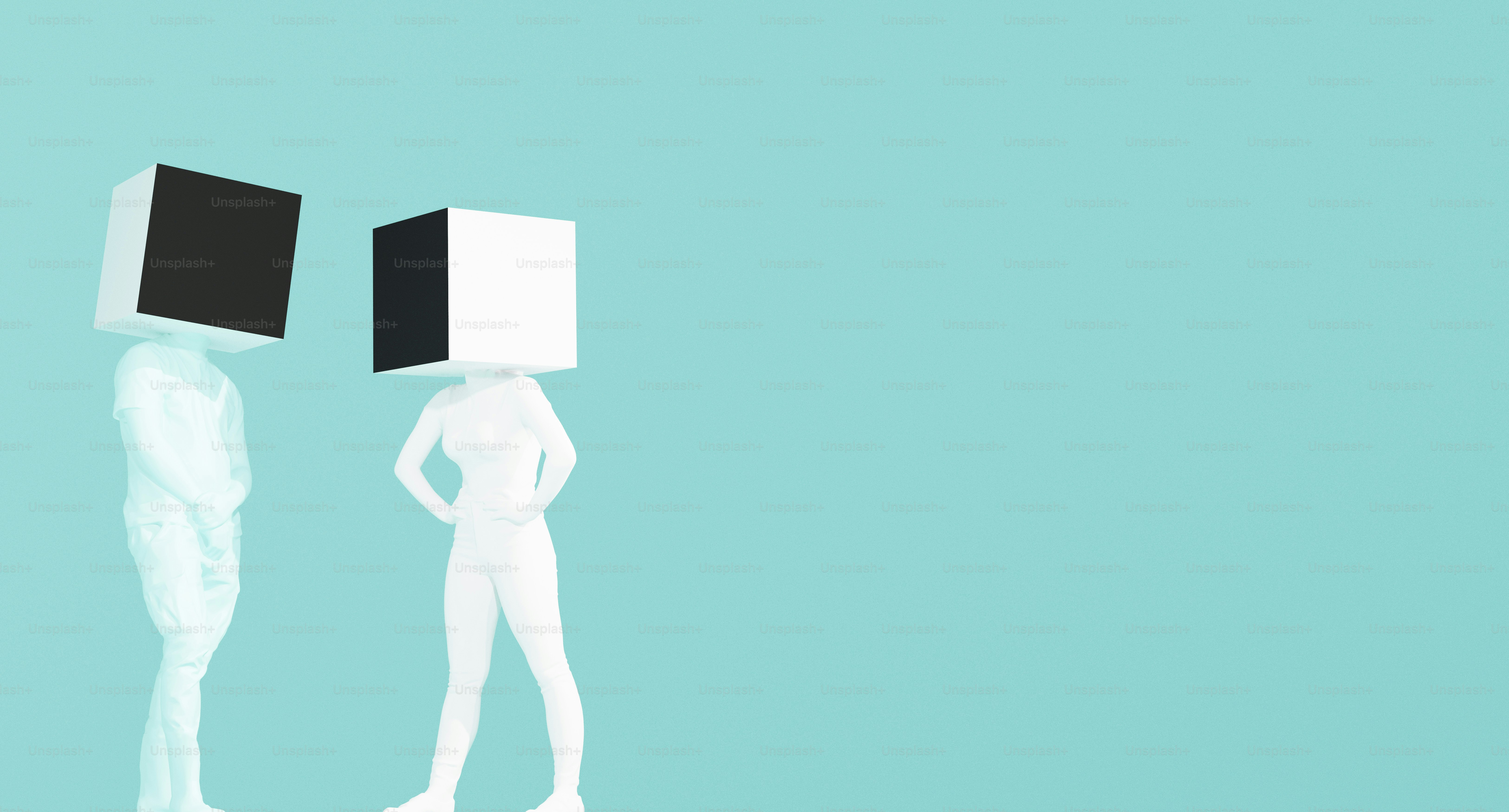 A couple of people standing next to each other