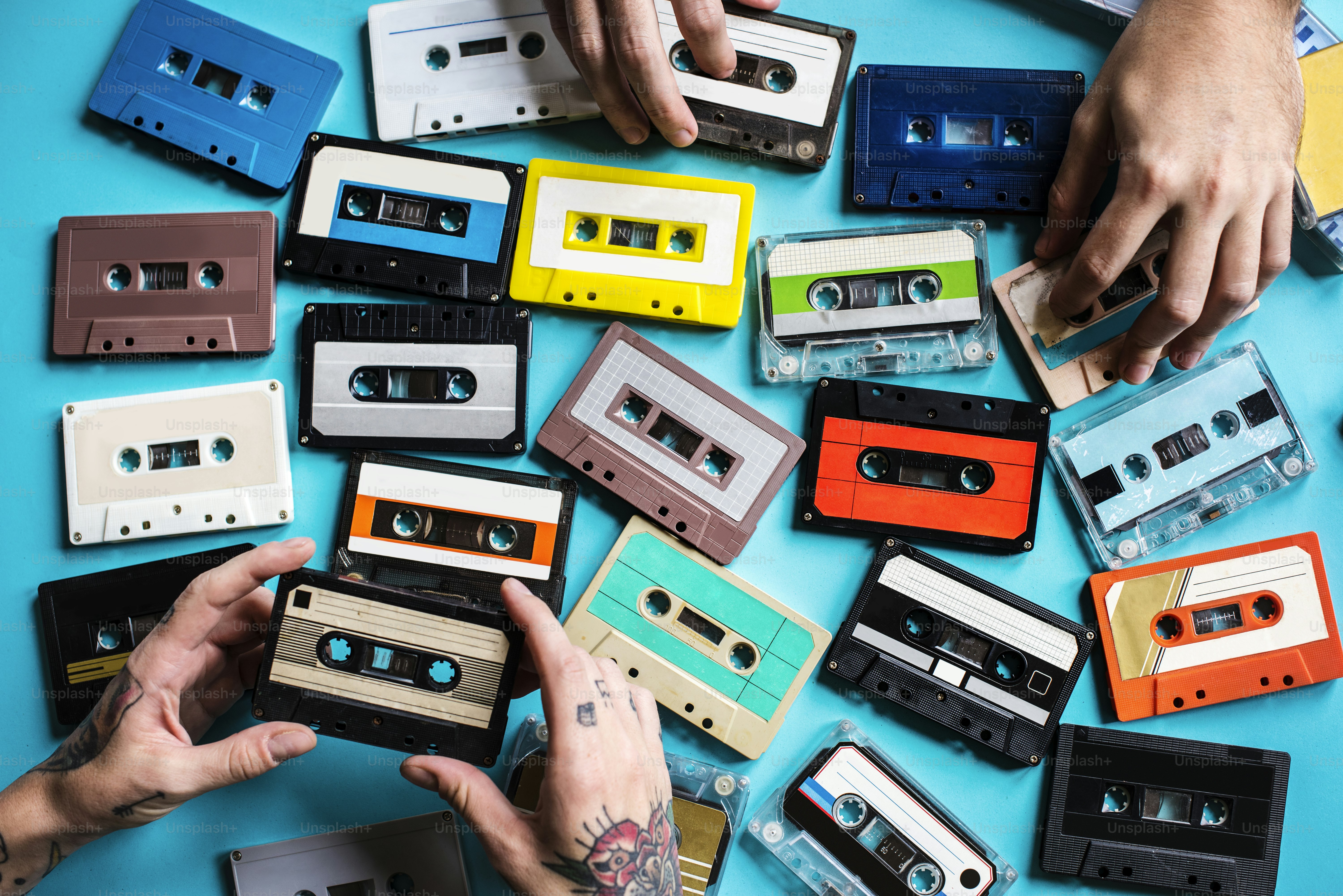 Cassette tape vintage style collection