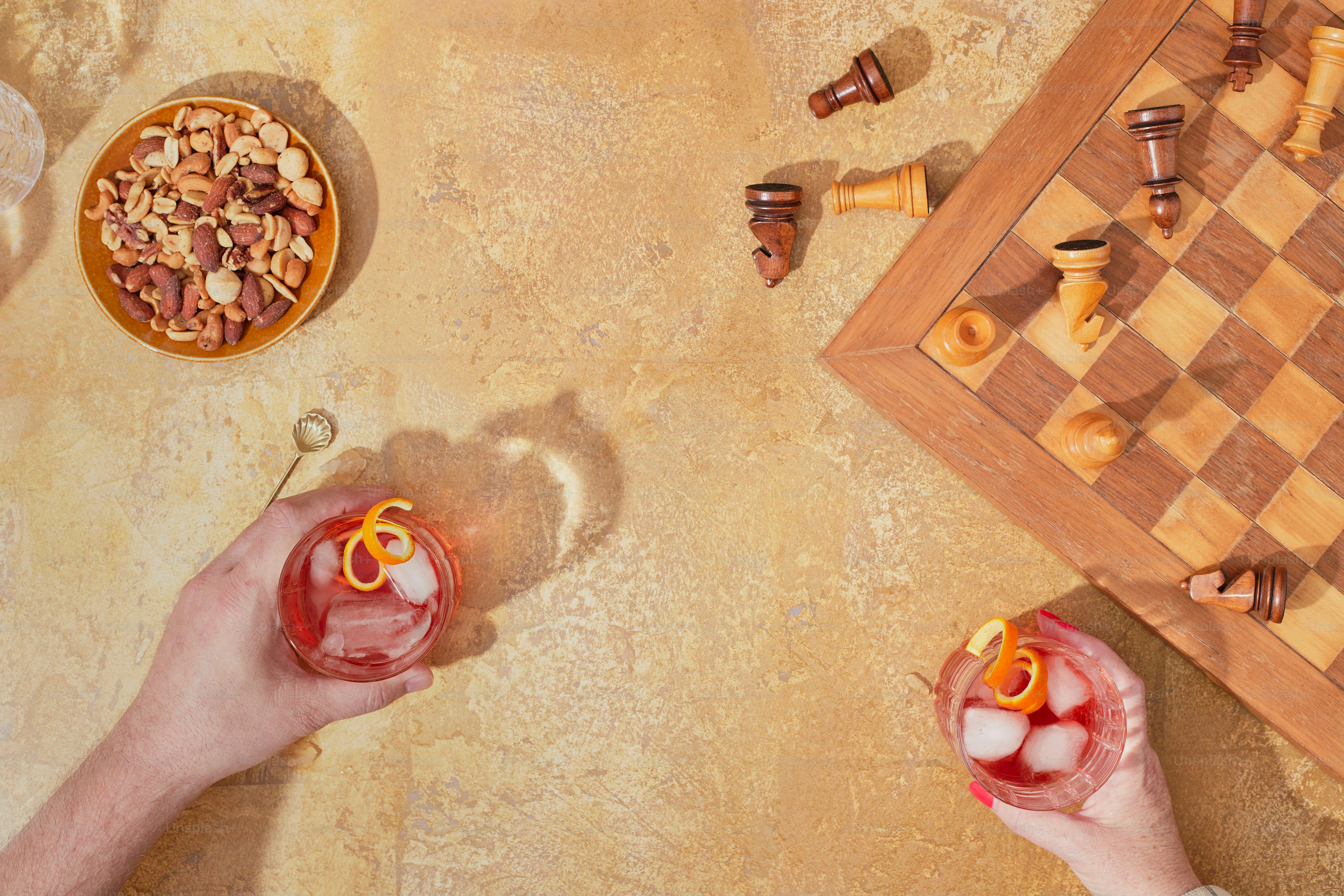 A couple of people playing a game of chess