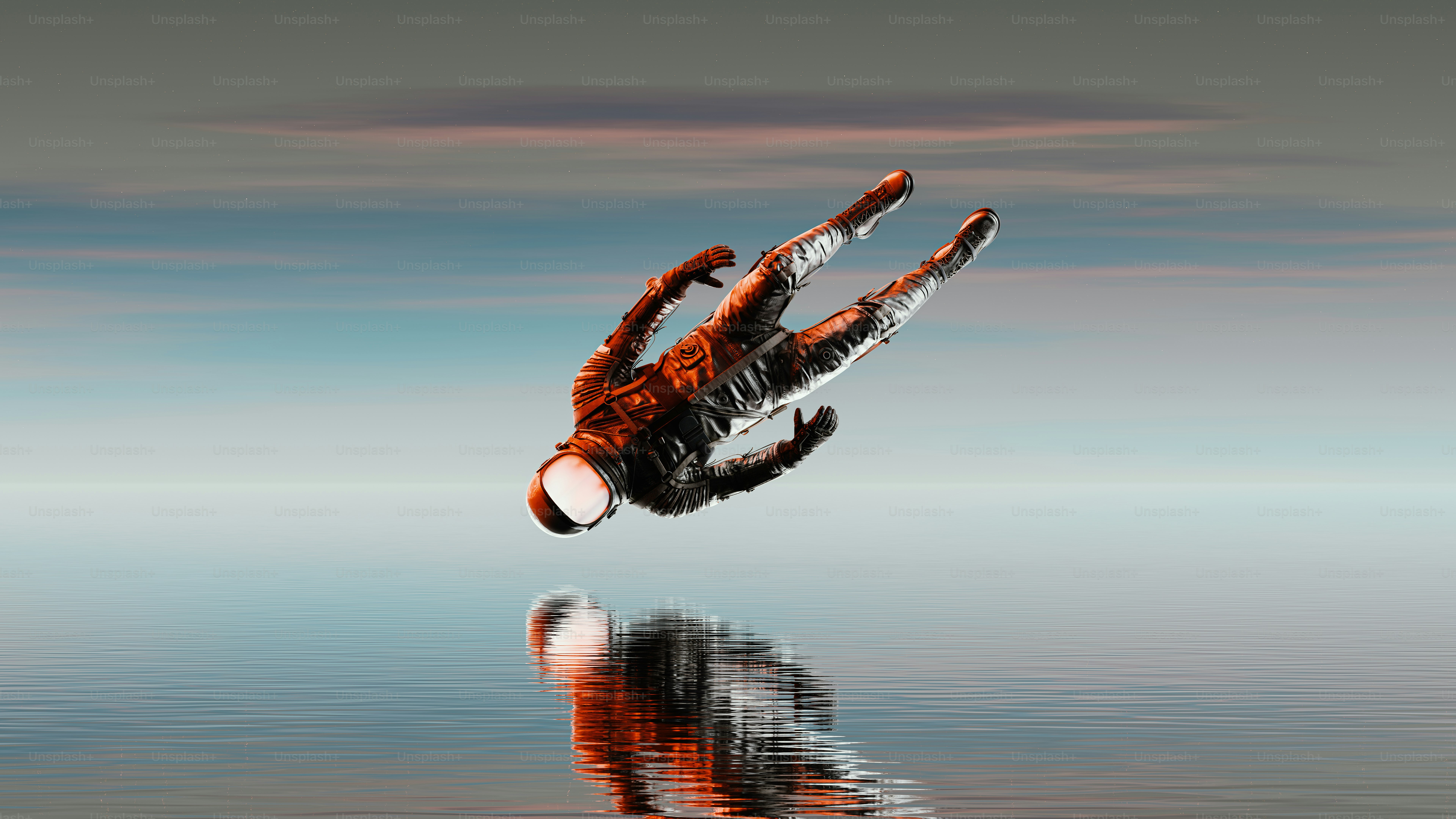 A hand reaching for something in the water