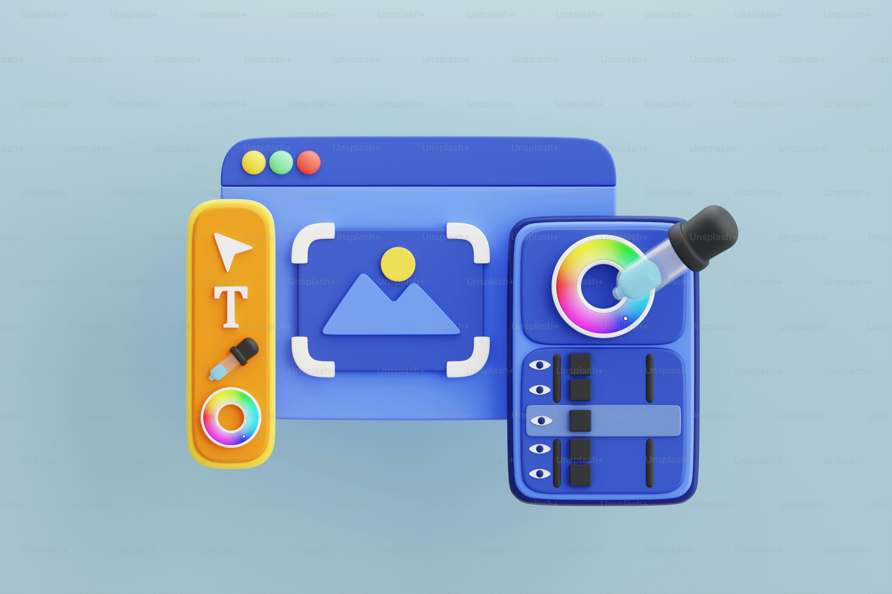 A computer screen with a keyboard and a mouse