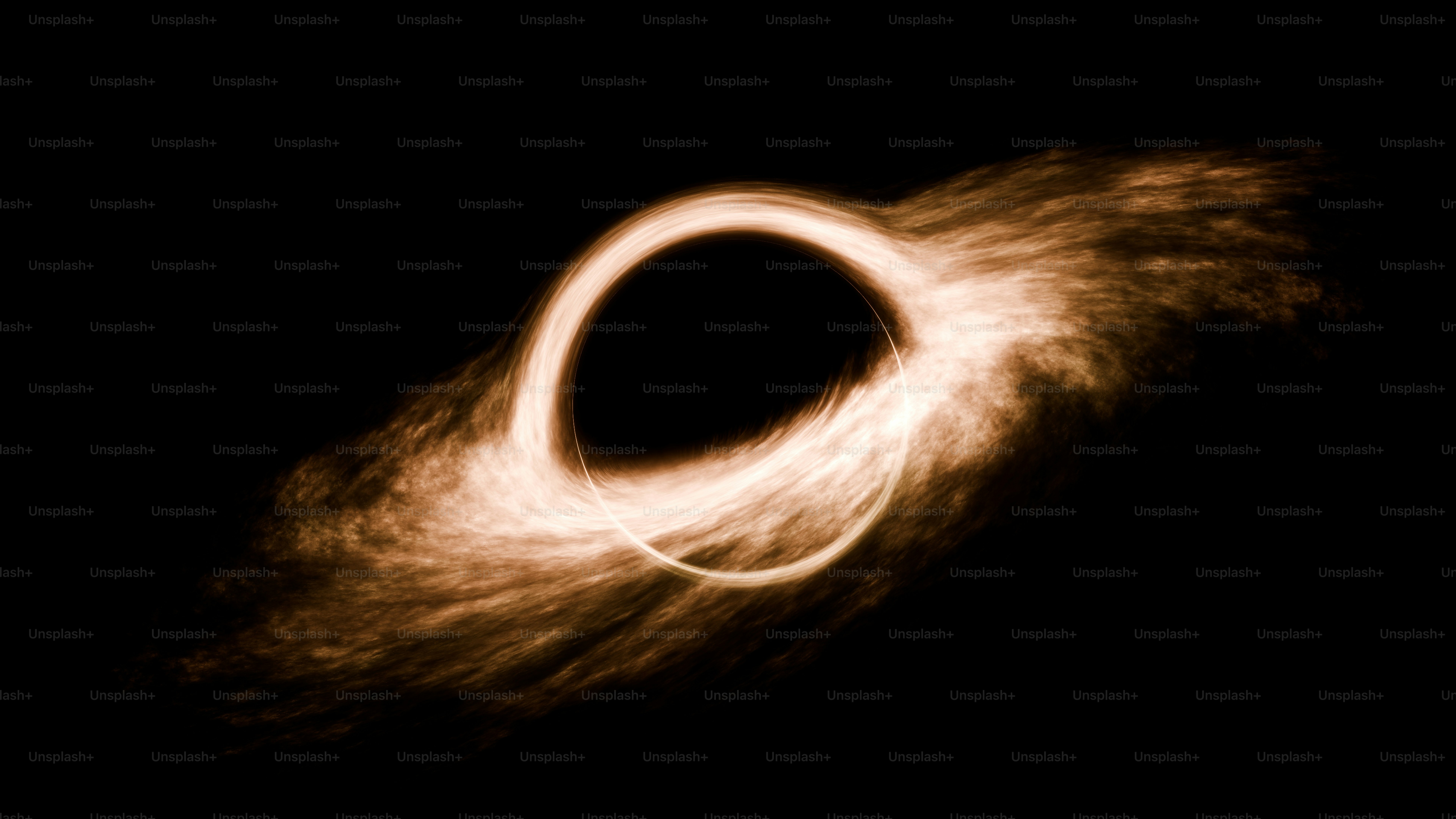 A ring of fire is seen in the dark