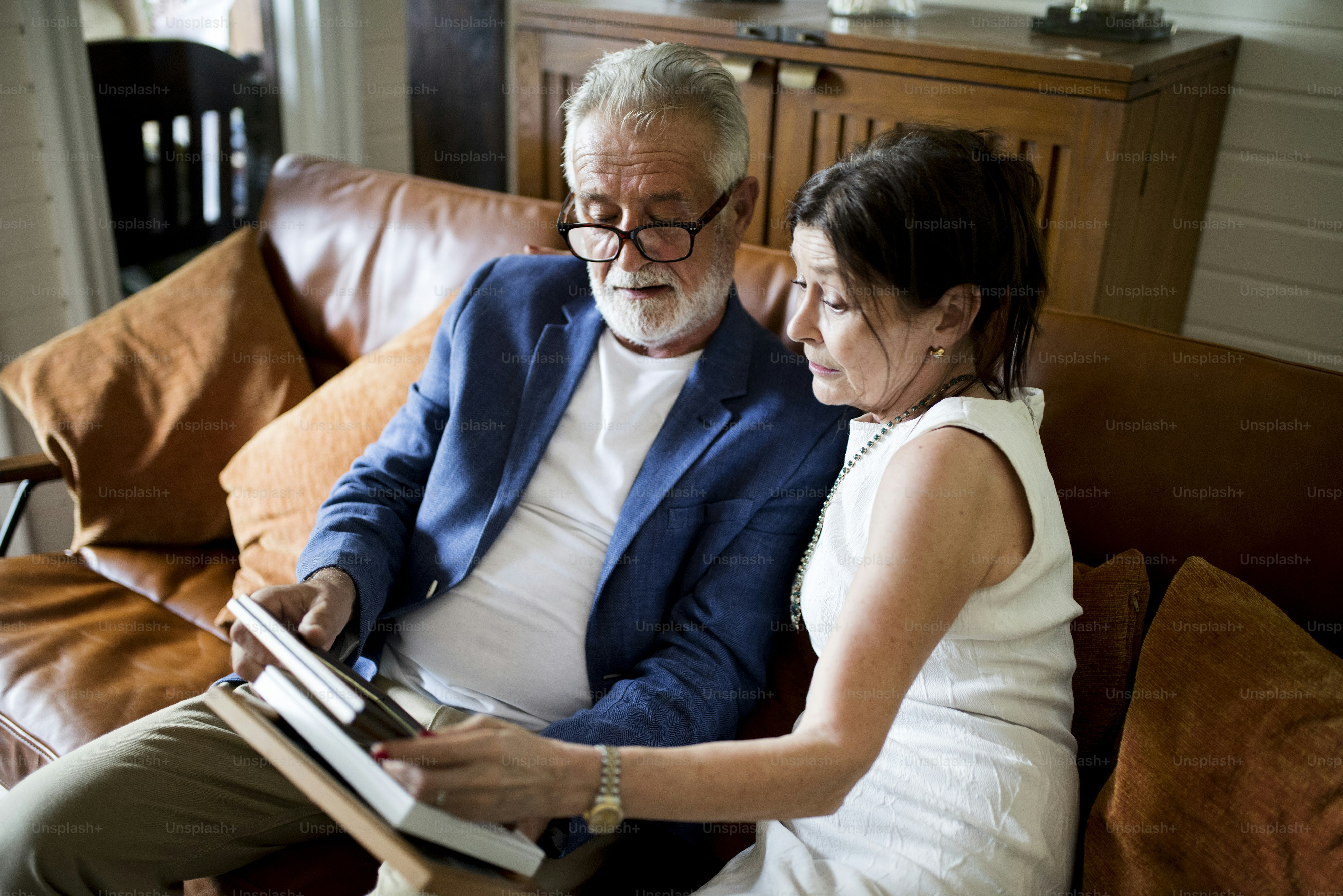 A cheerful couple is spending time together