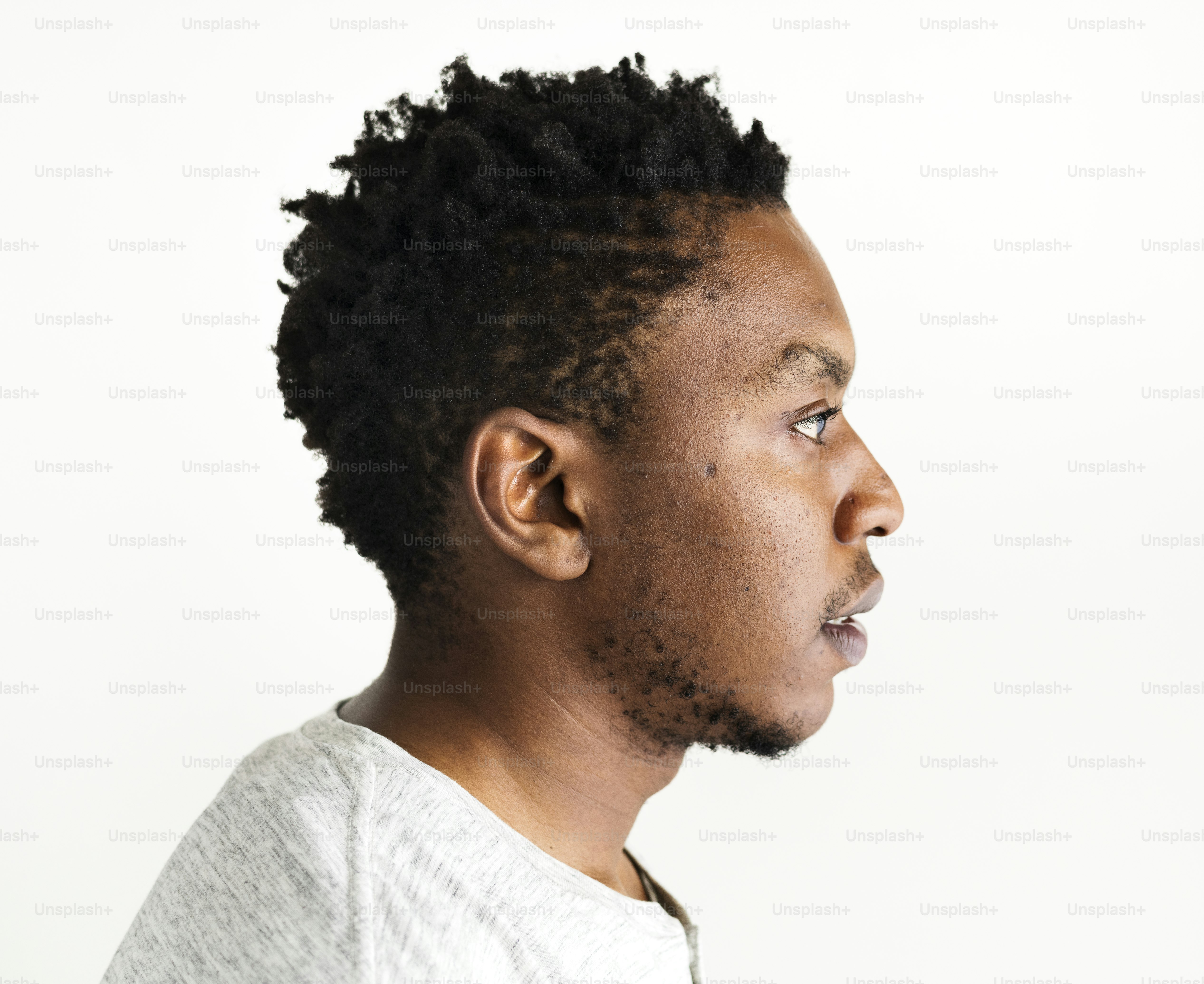 African ethnicity man portrait shoot in a studio